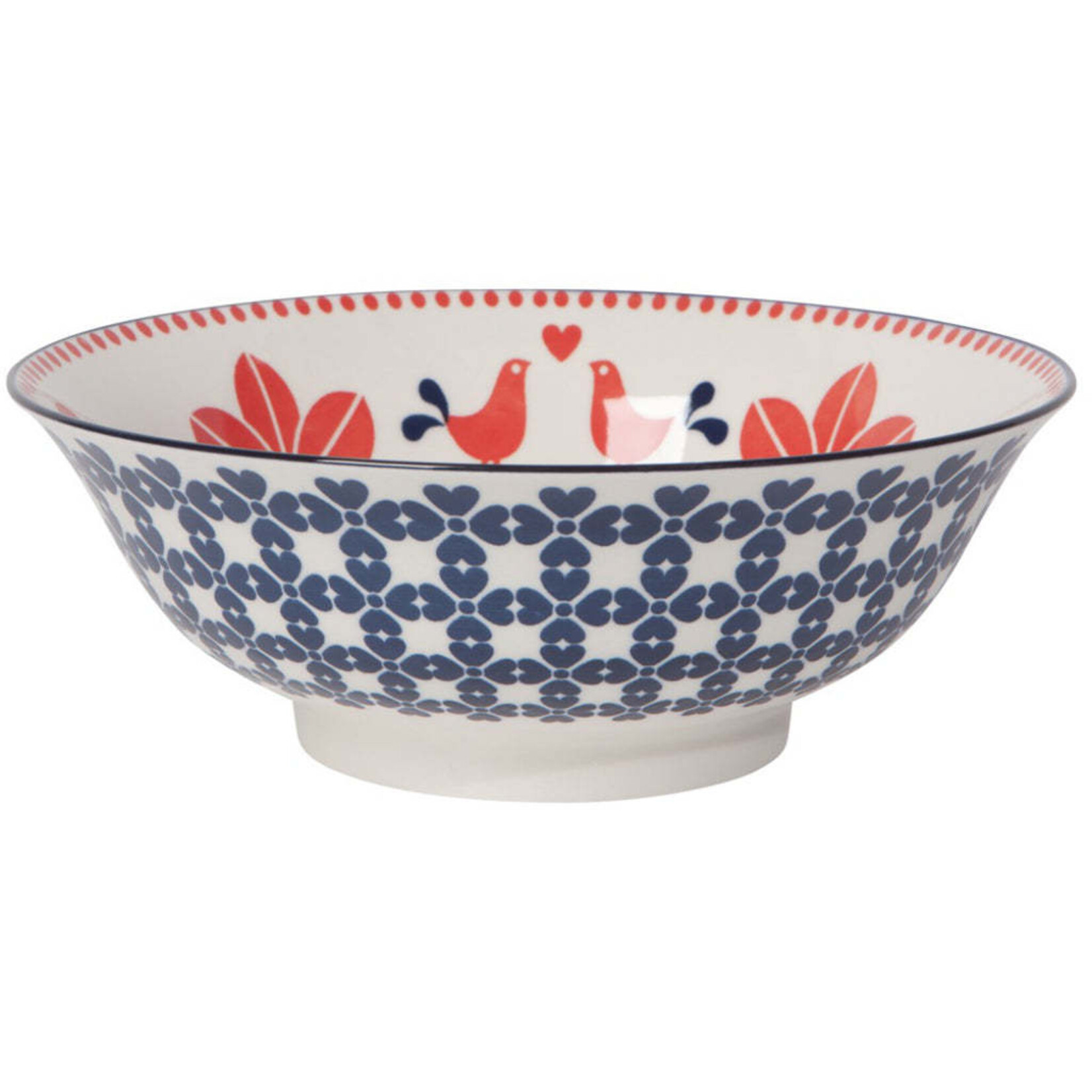 Danica Brands Bowl - 8inch Red Navy Bird | Danica Brands