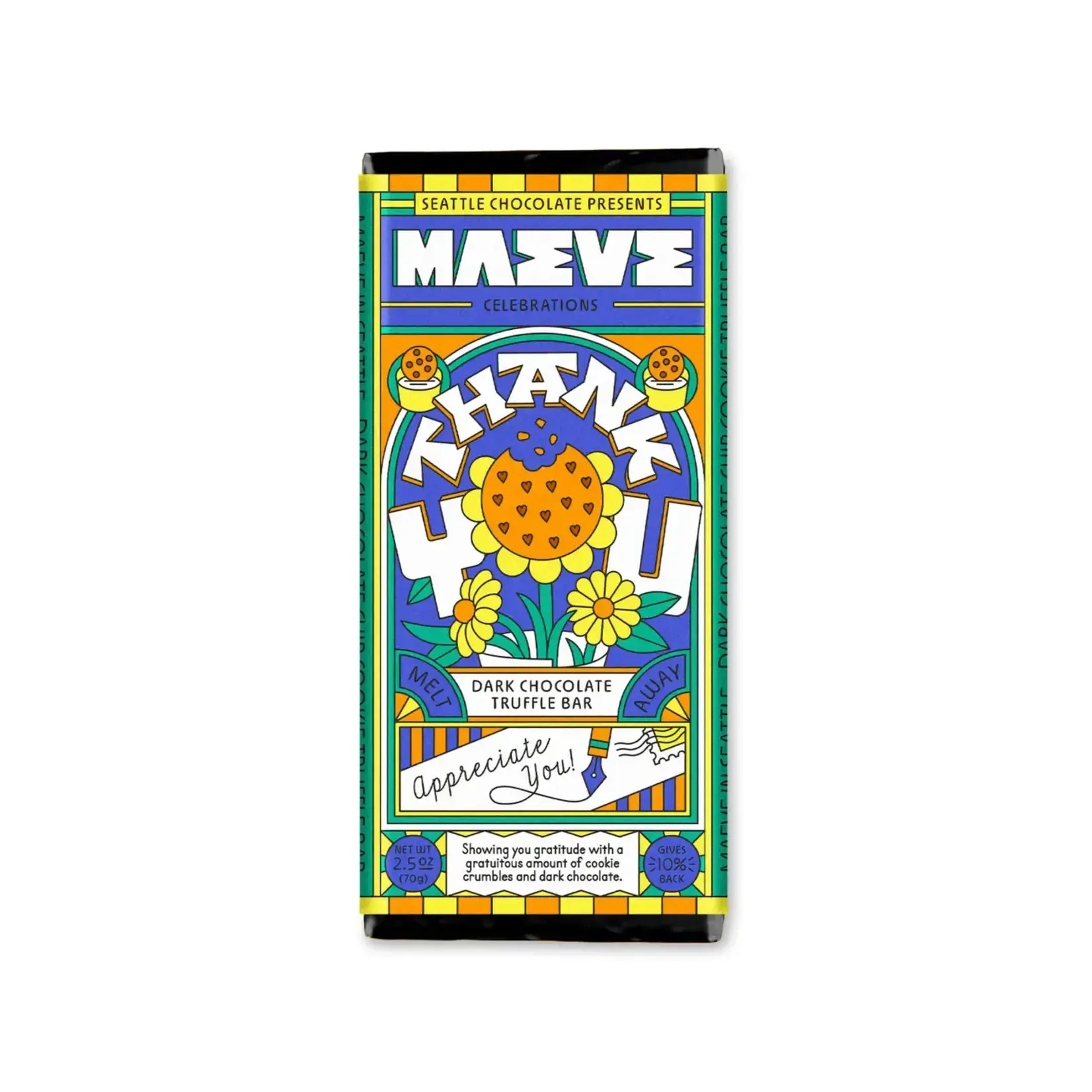 Seattle Chocolate Presents Maeve Thank You Truffle Bar | Seattle Chocolate Presents Maeve