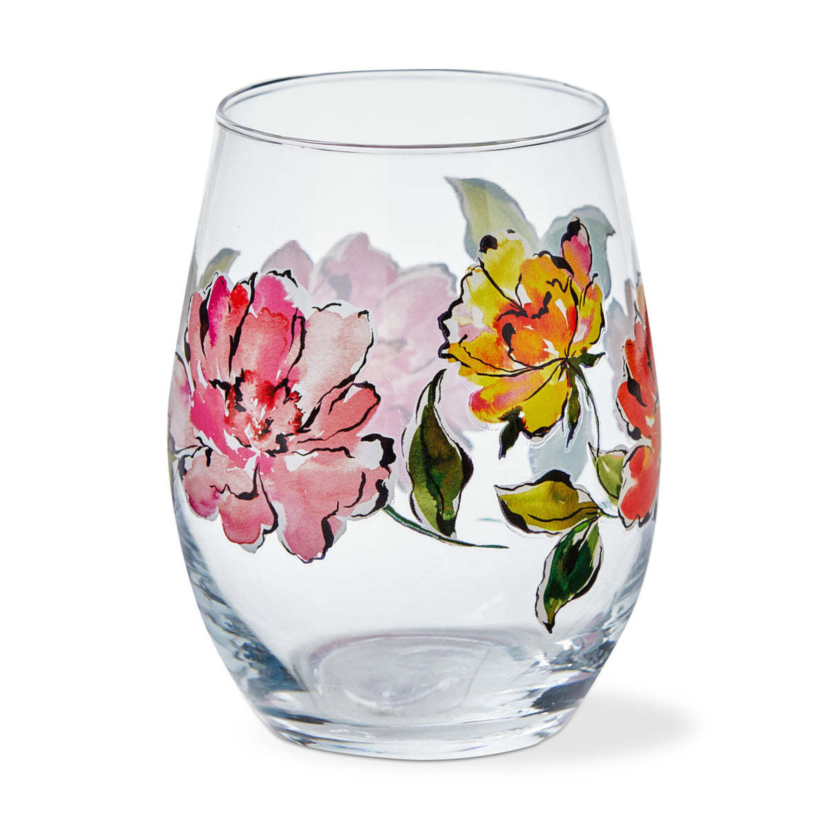 Tag Stemless Wine Glass - In Bloom | Tag