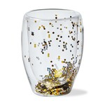 Tag Stemless Wine Glass - Confetti Double Wall (Gold) | Tag