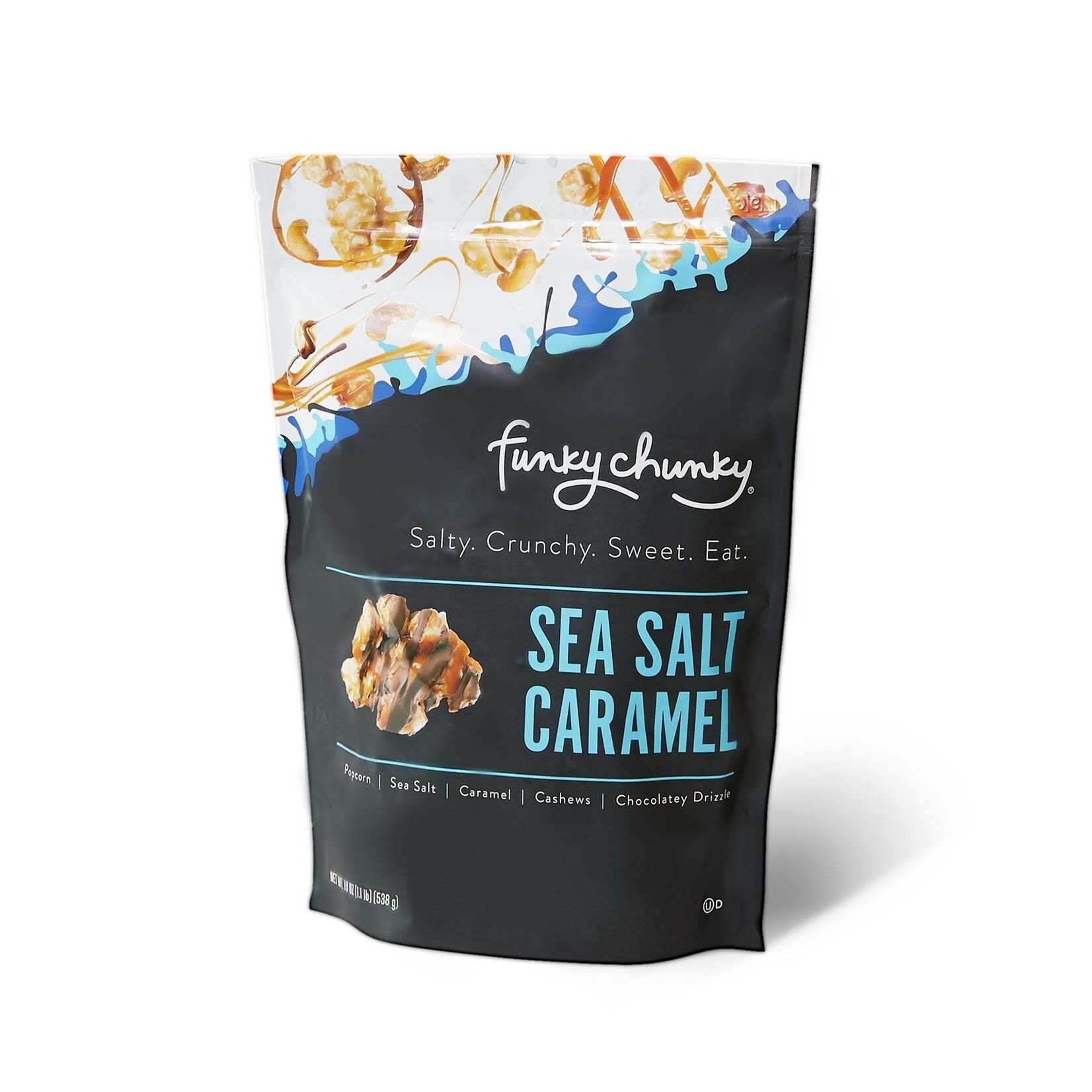 Funky Chunky Sea Salt Caramel | Caramel Corn Chocolate Popcorn | 5 oz bags