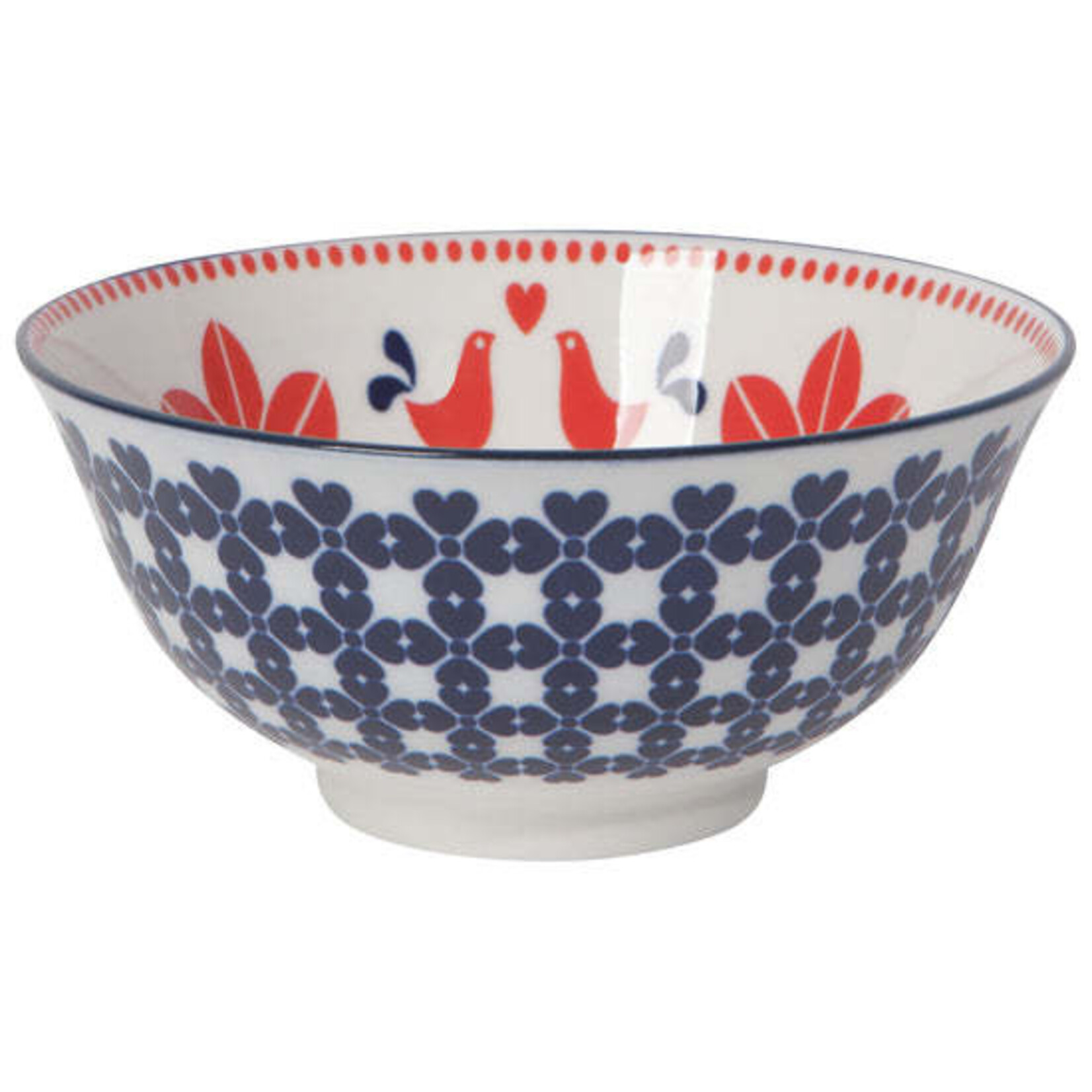 Danica Brands Bowl - 6inch Red Navy Bird | Danica Brands