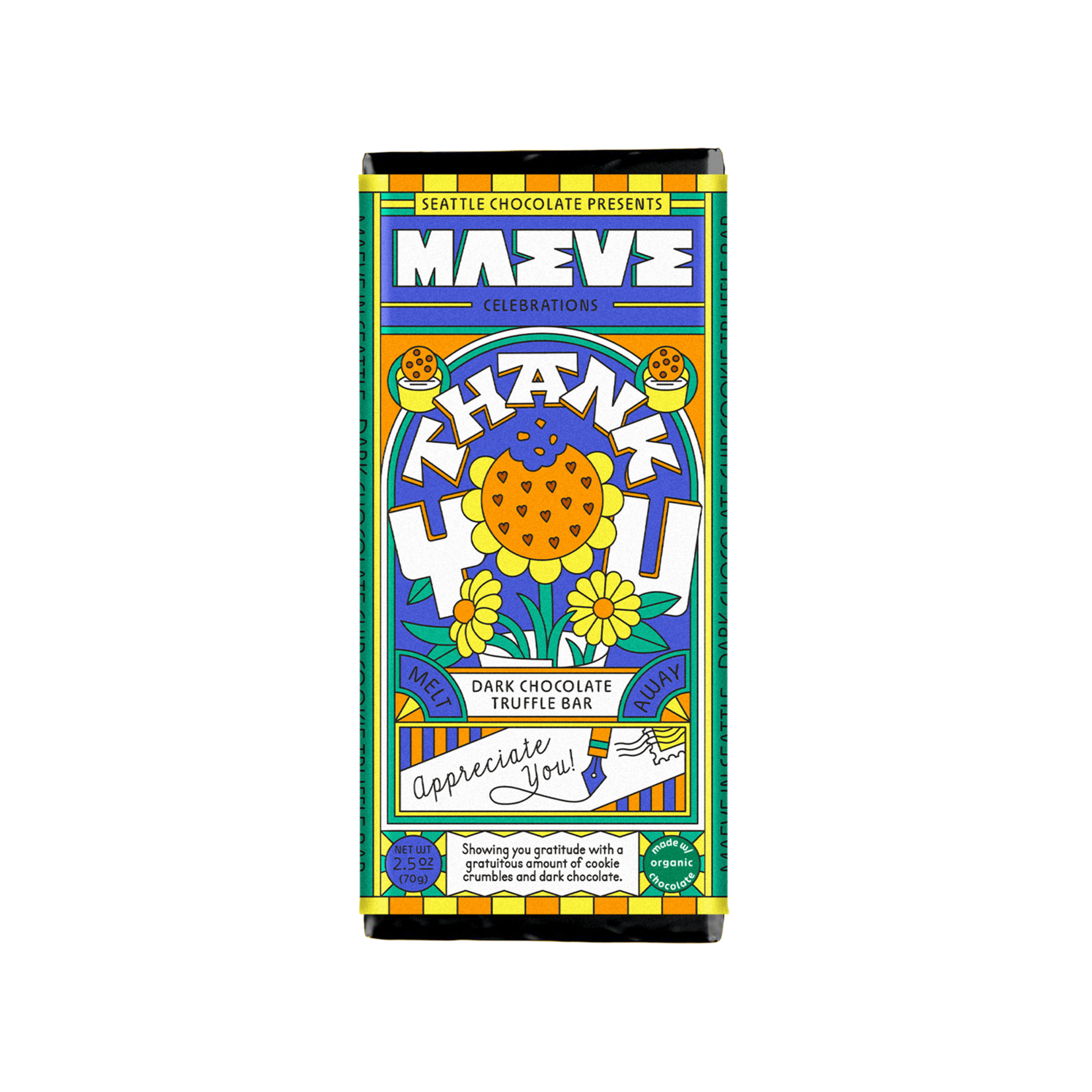 Seattle Chocolate Presents Maeve Thank You Truffle Bar | Seattle Chocolate Presents Maeve