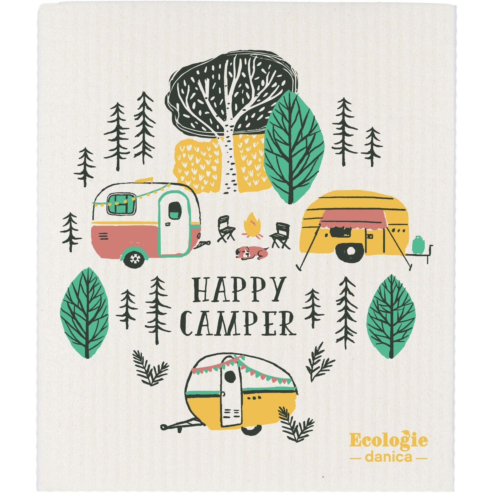 Danica Brands Swedish Dishcloth - Happy Camper | Danica Brands