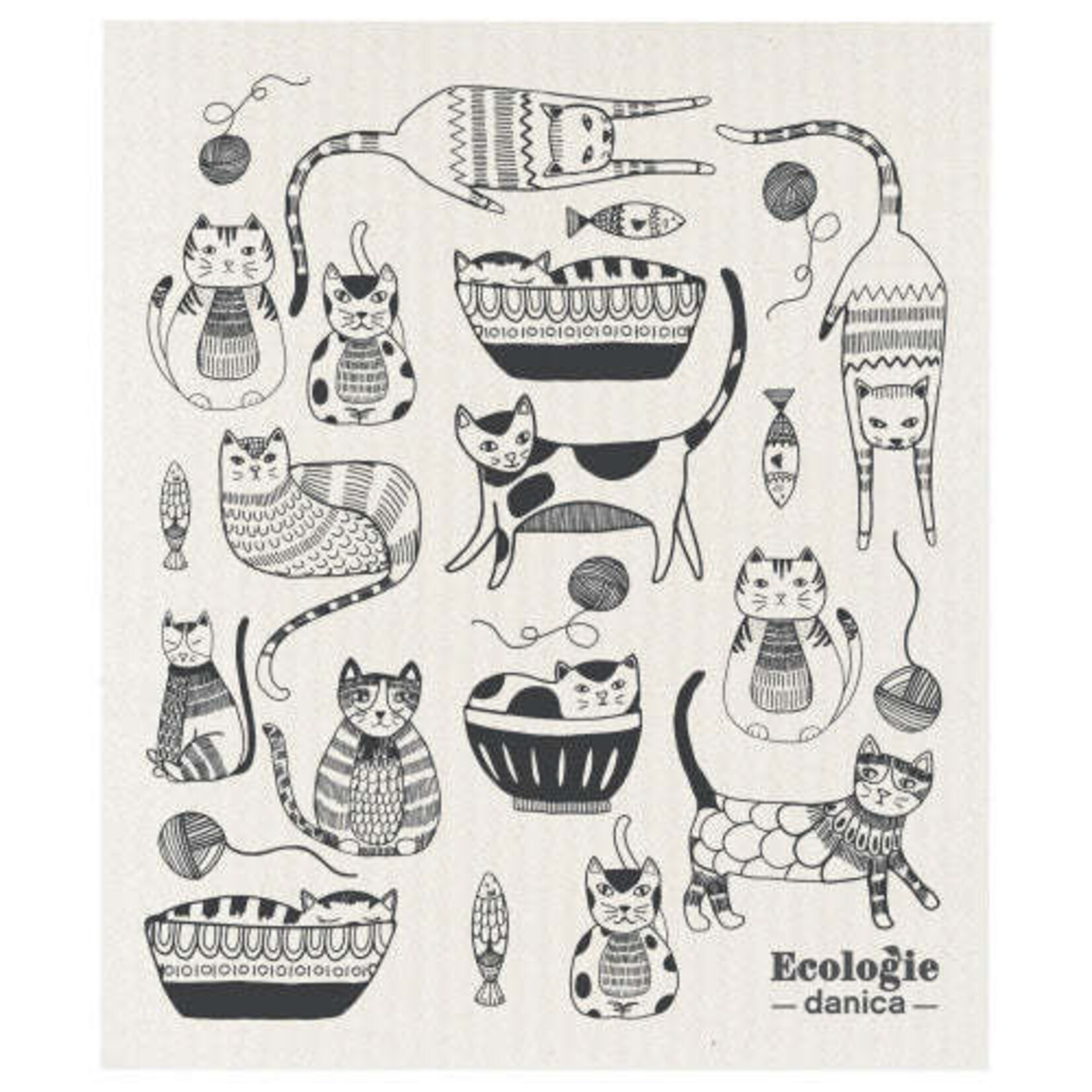 Danica Brands Swedish Dishcloth - Purr Party