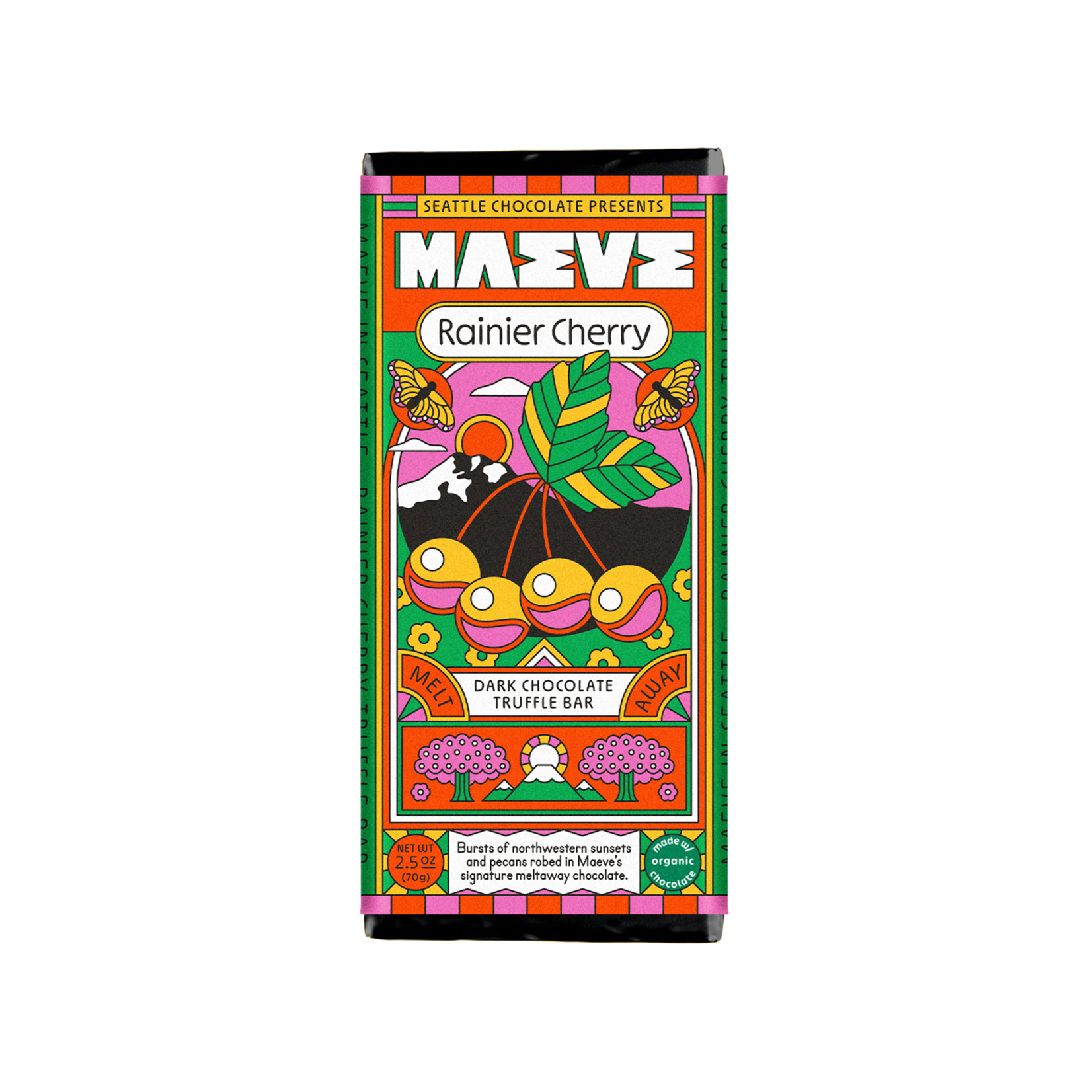 Seattle Chocolate Presents Maeve Rainier Cherry Truffle Bar | Seattle Chocolate Presents Maeve