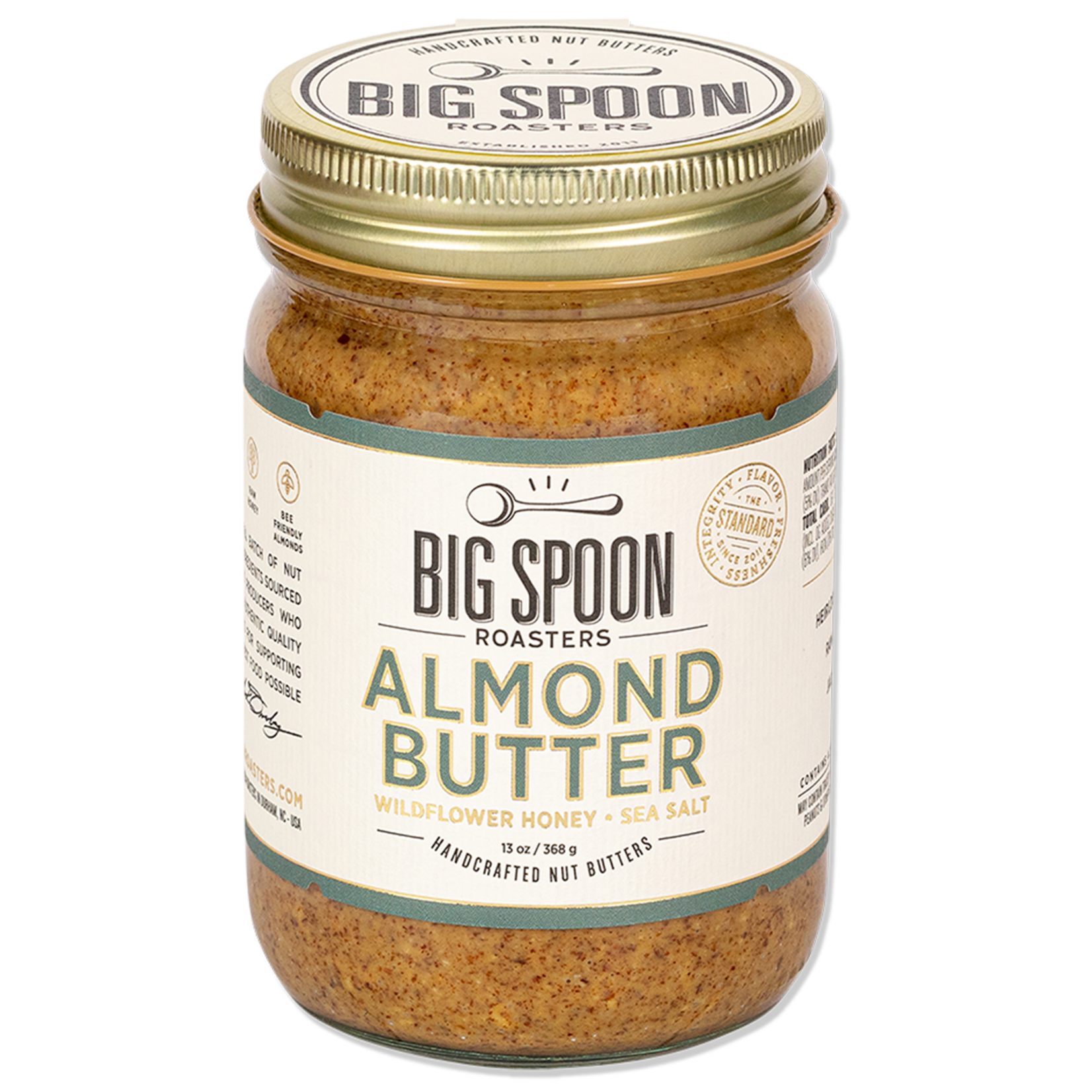 Big Spoon Roasters Almond Butter with Wildflower Honey | 13 oz Jar | Big Spoon Roasters