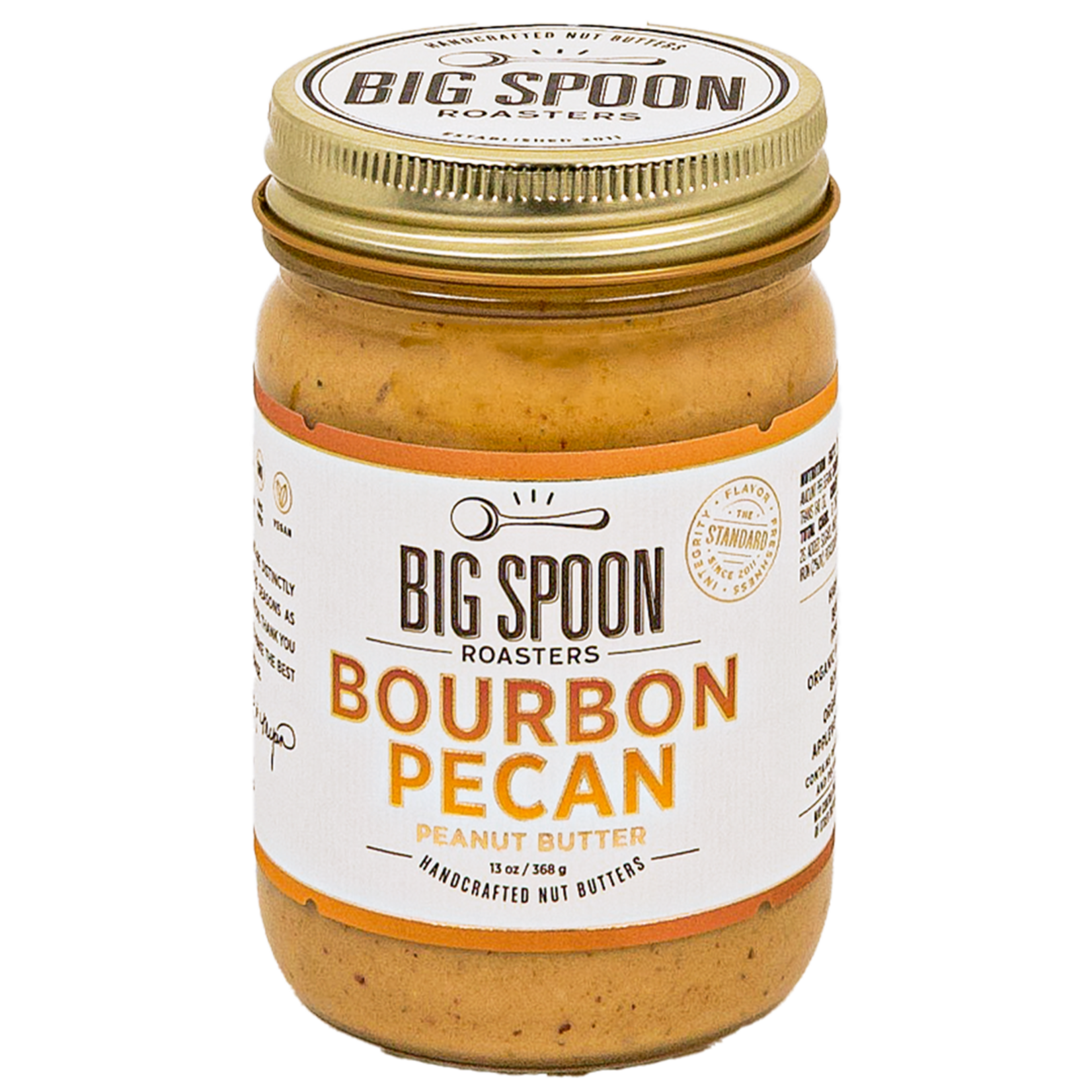 Big Spoon Roasters Bourbon Pecan Peanut Butter | 13 oz Jar | Big Spoon Roasters