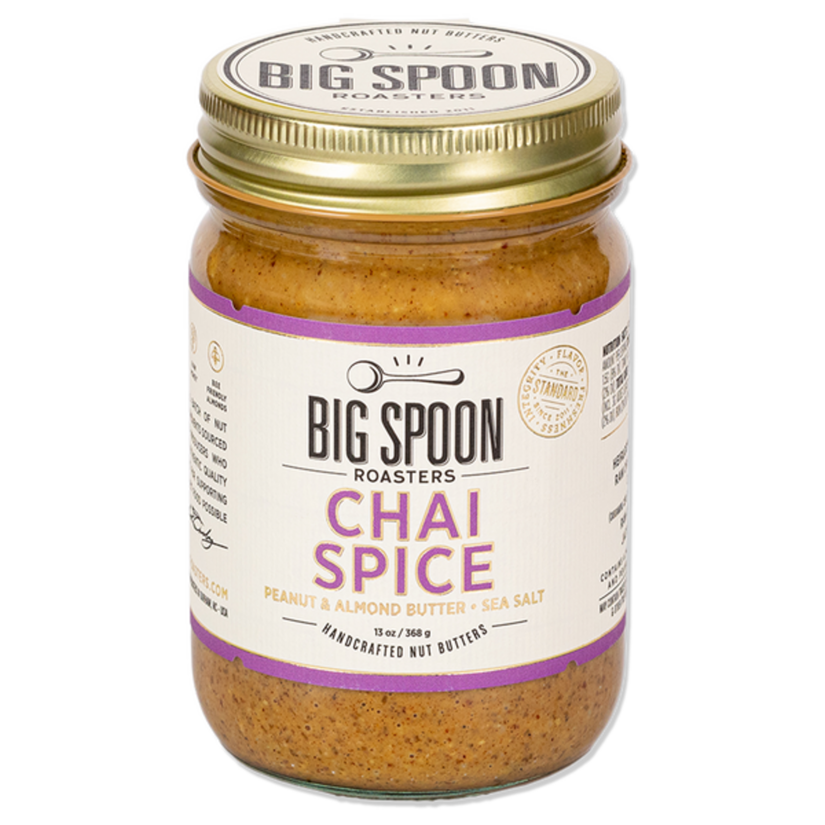 Big Spoon Roasters Chai Spice Peanut & Almond Butter | 13 oz Jar | Big Spoon Roasters