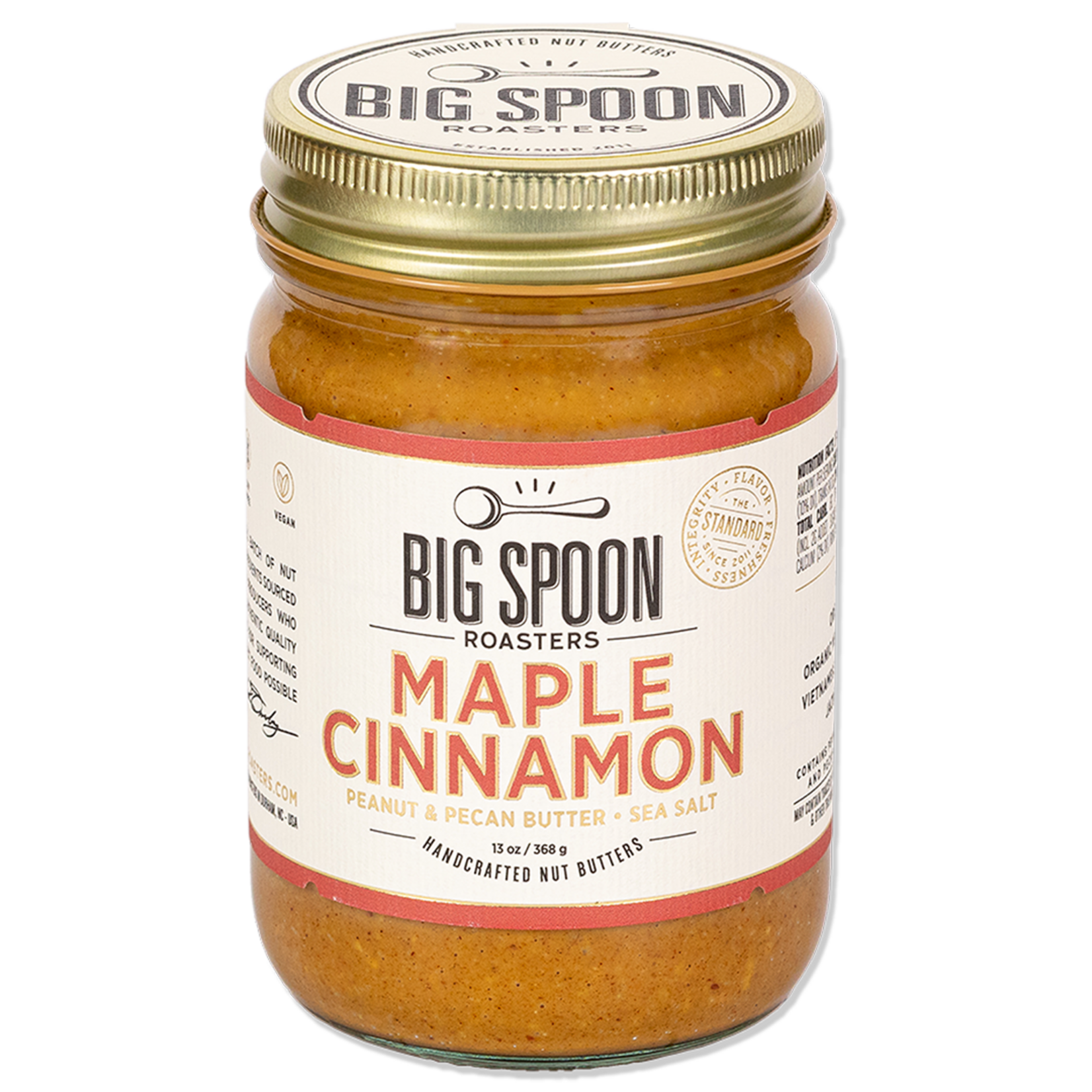 Big Spoon Roasters Maple Cinnamon Peanut & Pecan Butter | 13 oz Jar | Big Spoon Roasters