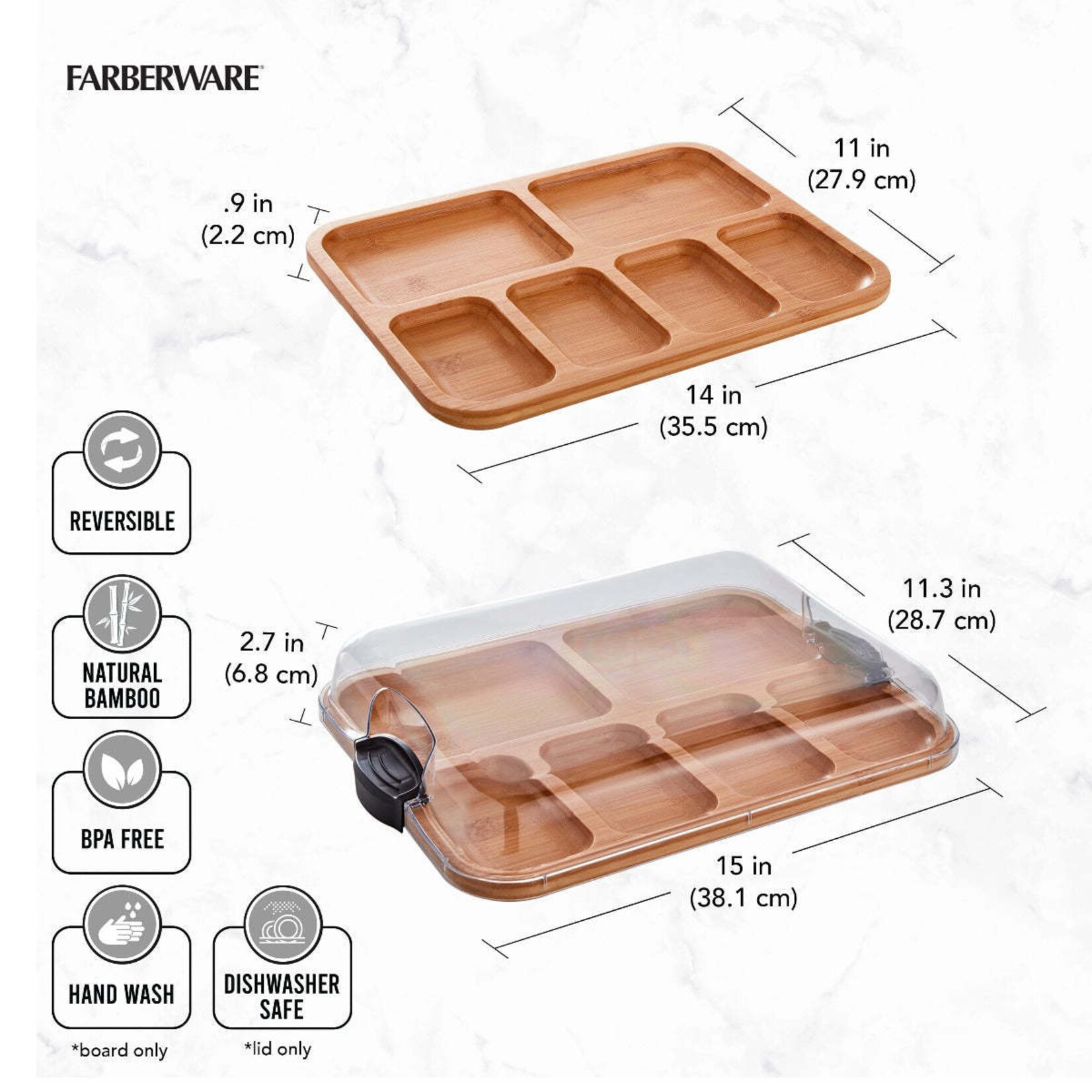 Farberware  11x14 Make & Take – Bamboo Black | Lifetime Brands