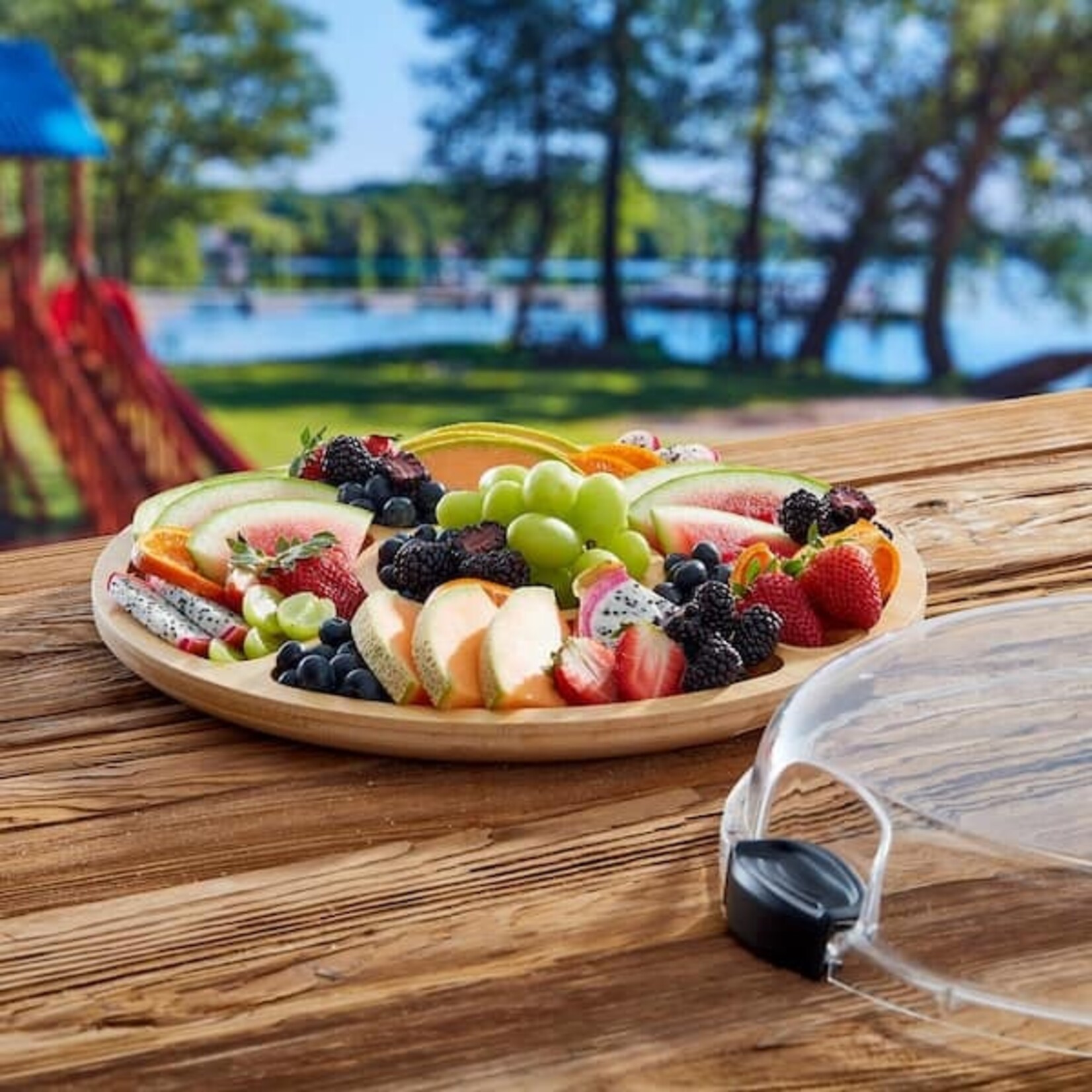 Faberware  14in Round Make & Take – Bamboo Black | Lifetime Brands