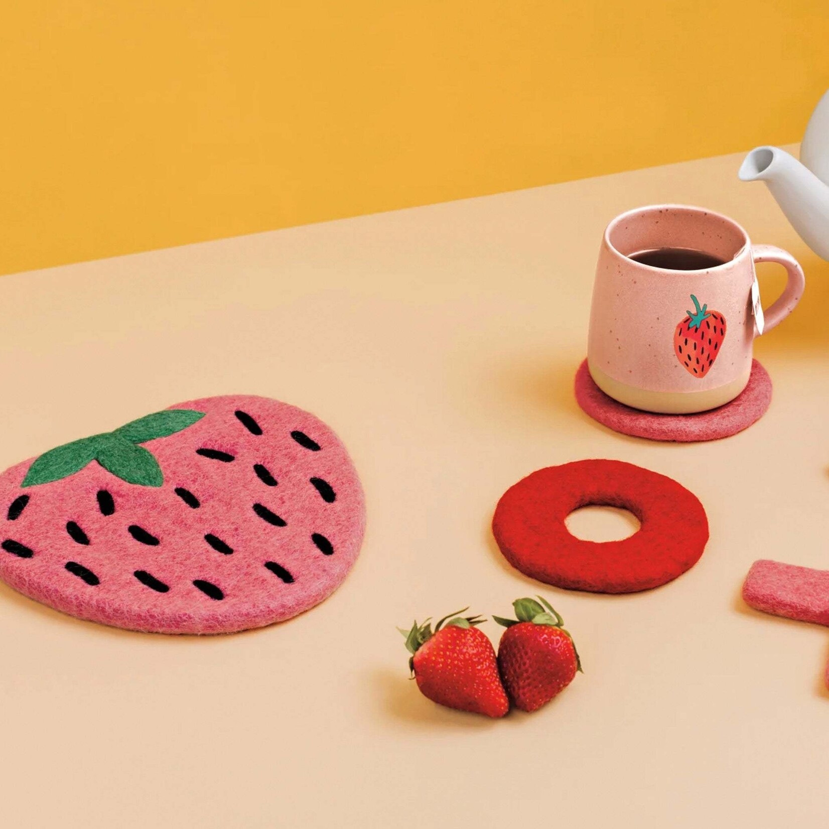 Danica Brands Trivet - Felt Wool Berry Sweet