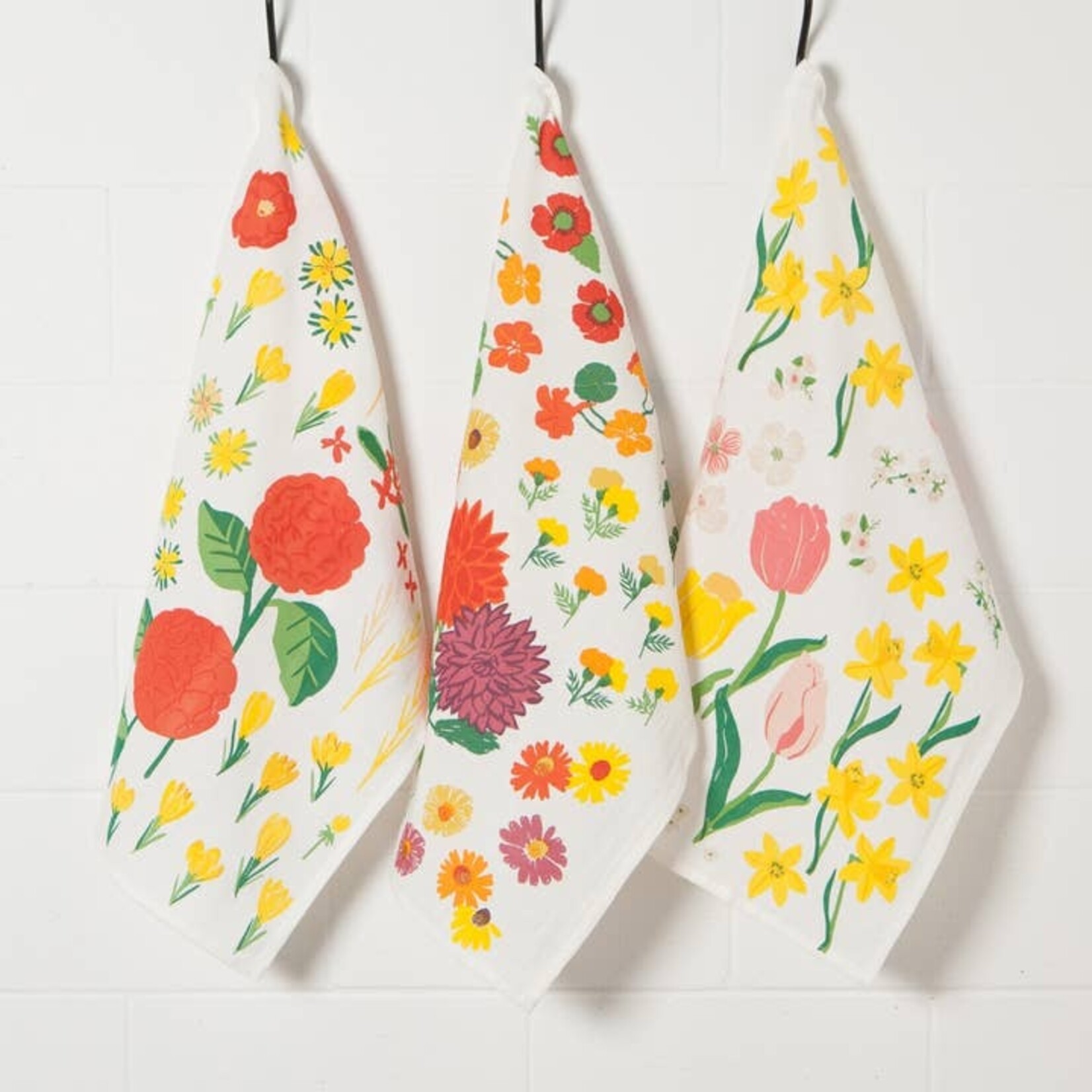 Danica Brands Bakers Tea Towel S/3 - Flwrs Month | Danica Brands