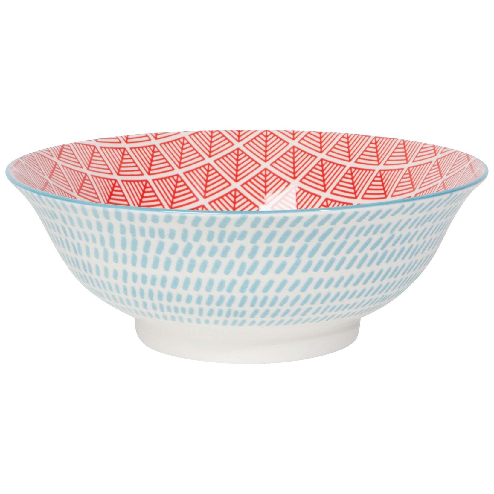 Danica Brands Bowl - 8inch Blue Red Dash | Danica Brands