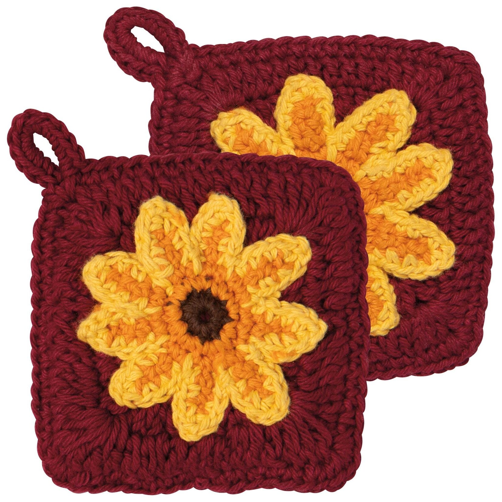 Danica Brands Dishcloth Set/2 - Crochet Sponge Sunflower | Danica Brands