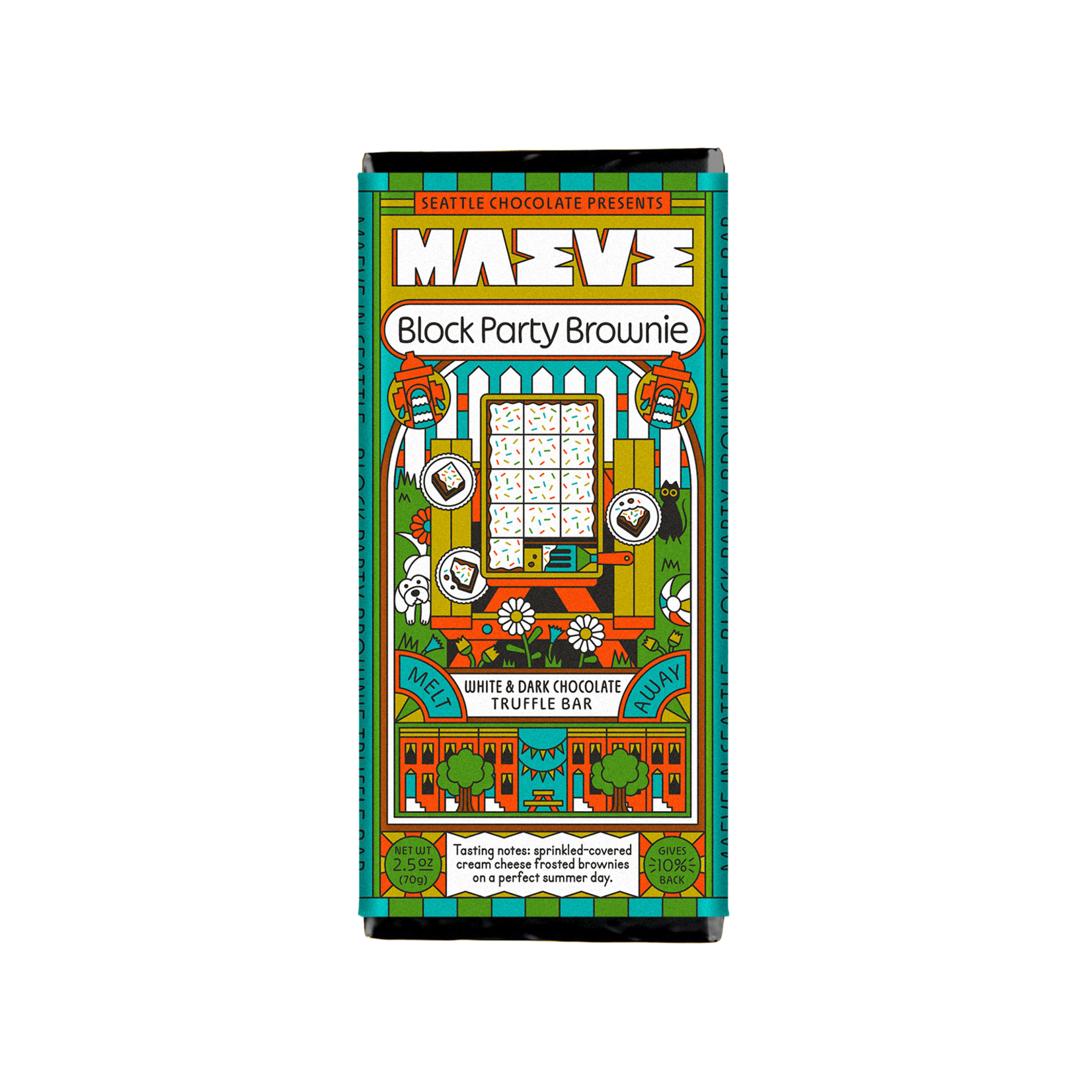 Seattle Chocolate Presents Maeve Block Party Brownie Truffle Bar | Seattle Chocolate Presents Maeve