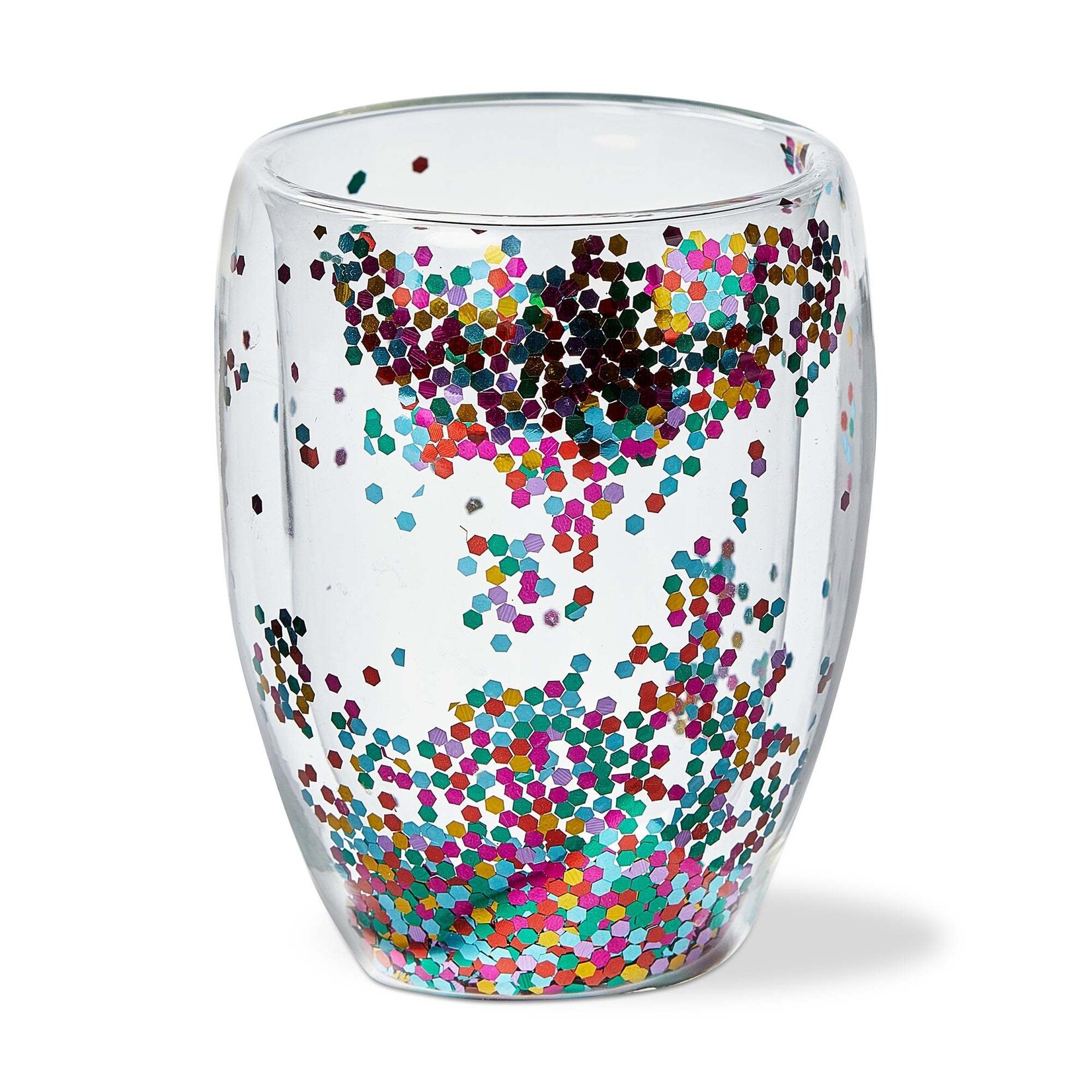 Tag Stemless Wine Glass - Confetti Double Wall (Multi) | Tag