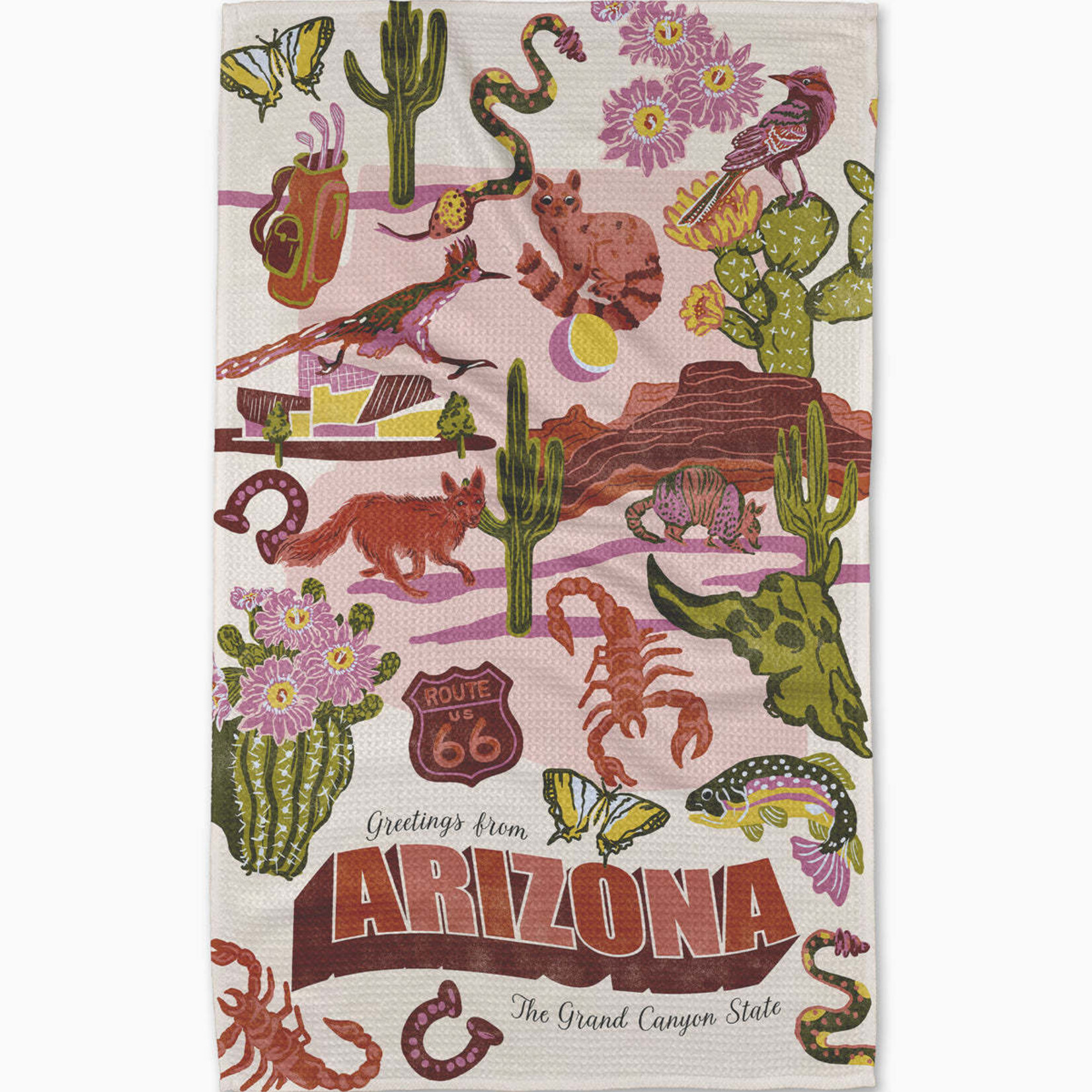 Geometry Greetings From Arizona Tea Towel | Geometry