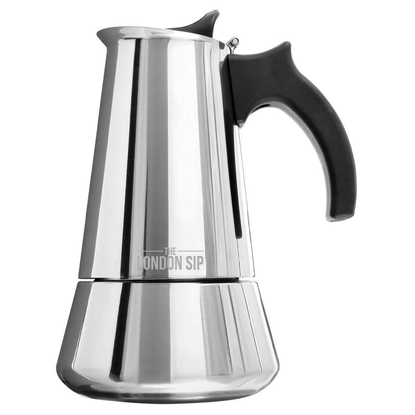 London Sip Stainless Steel Espresso Maker 3-cup, Silver | Kitchen Supply