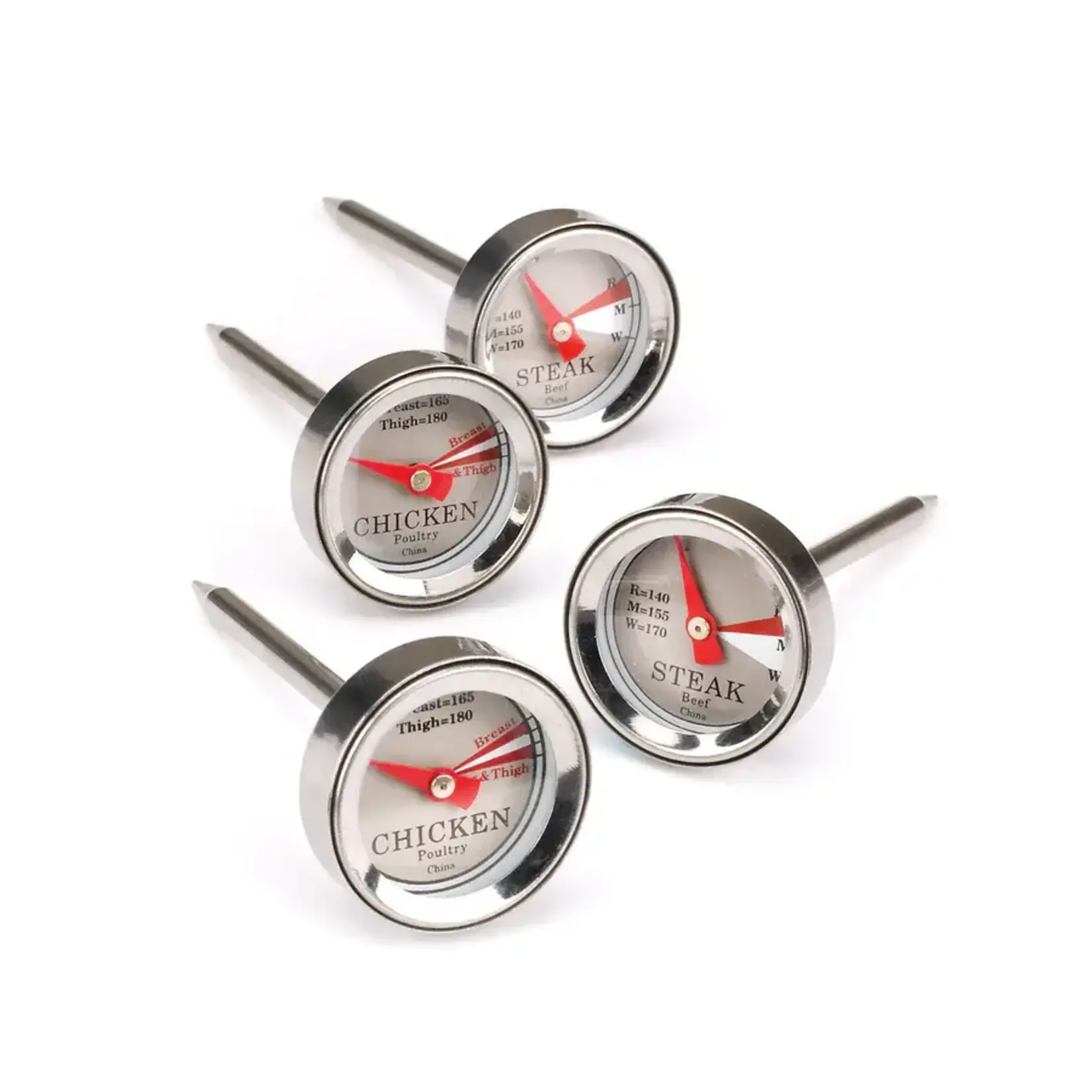 Mini Steak & Chicken Thermometer Set, 4 Piece | Kitchen Supply