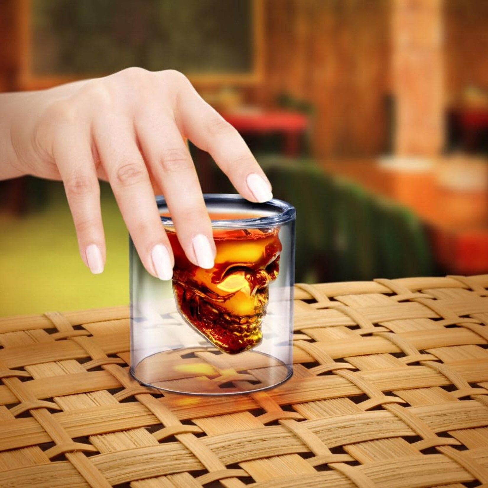 Fred & Friends DOOMED - Skull Shot Glass, Holds 2.5oz, Borosilicate Glass | Fred & Friends