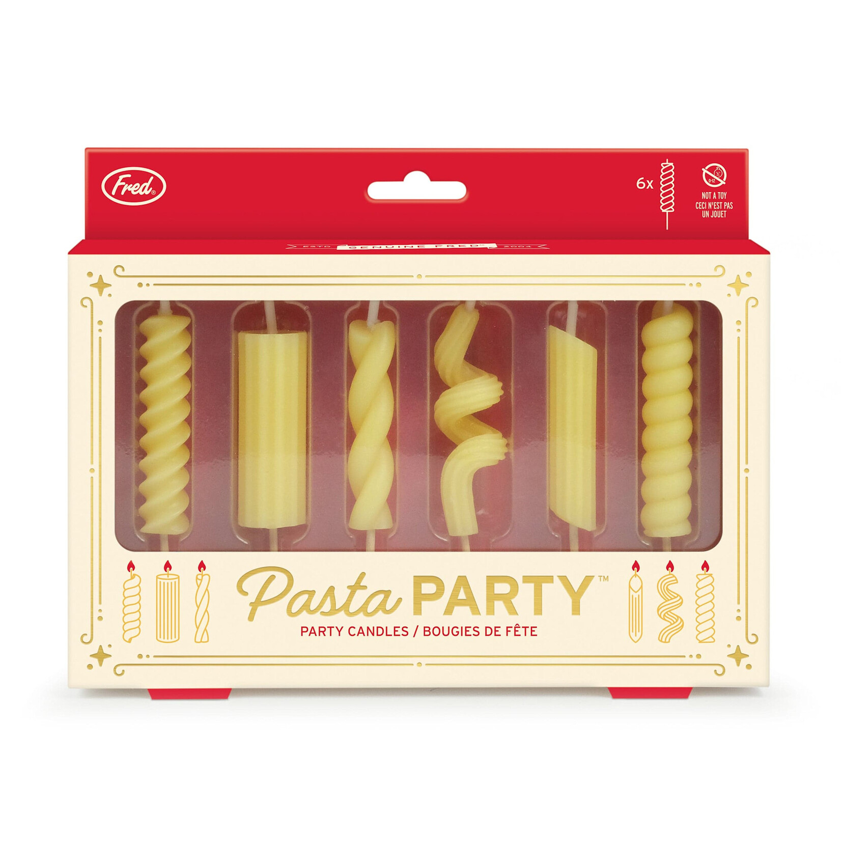 Fred & Friends PASTA PARTY Noodle Candles - Set of 6 | Fred & Friends