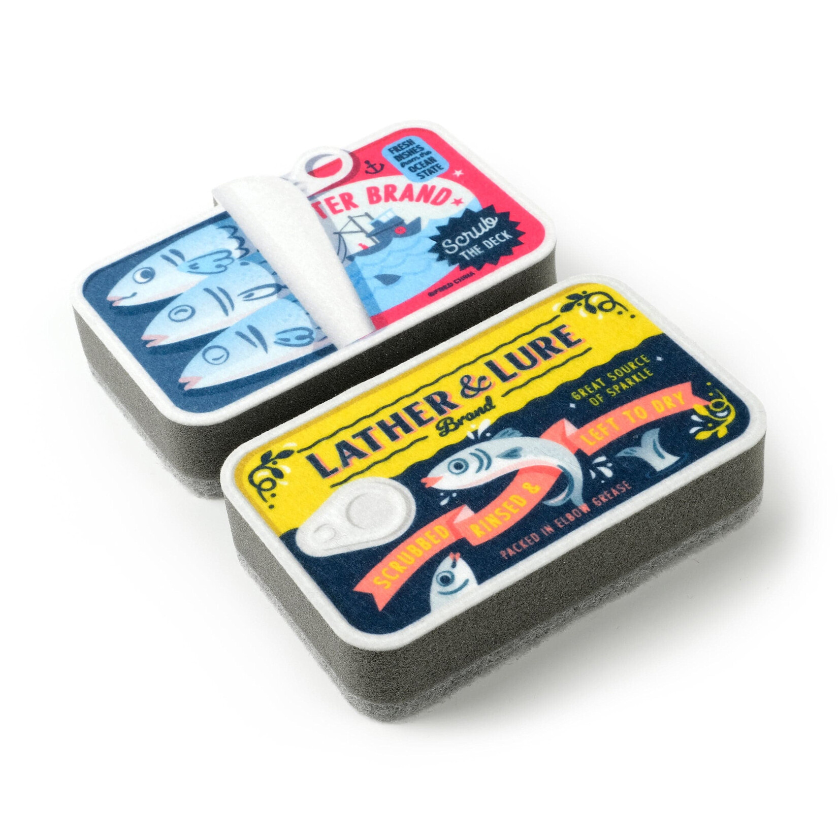 Fred & Friends Sponges - TIDY TINS Sardines - Set of 2 | Fred & Friends