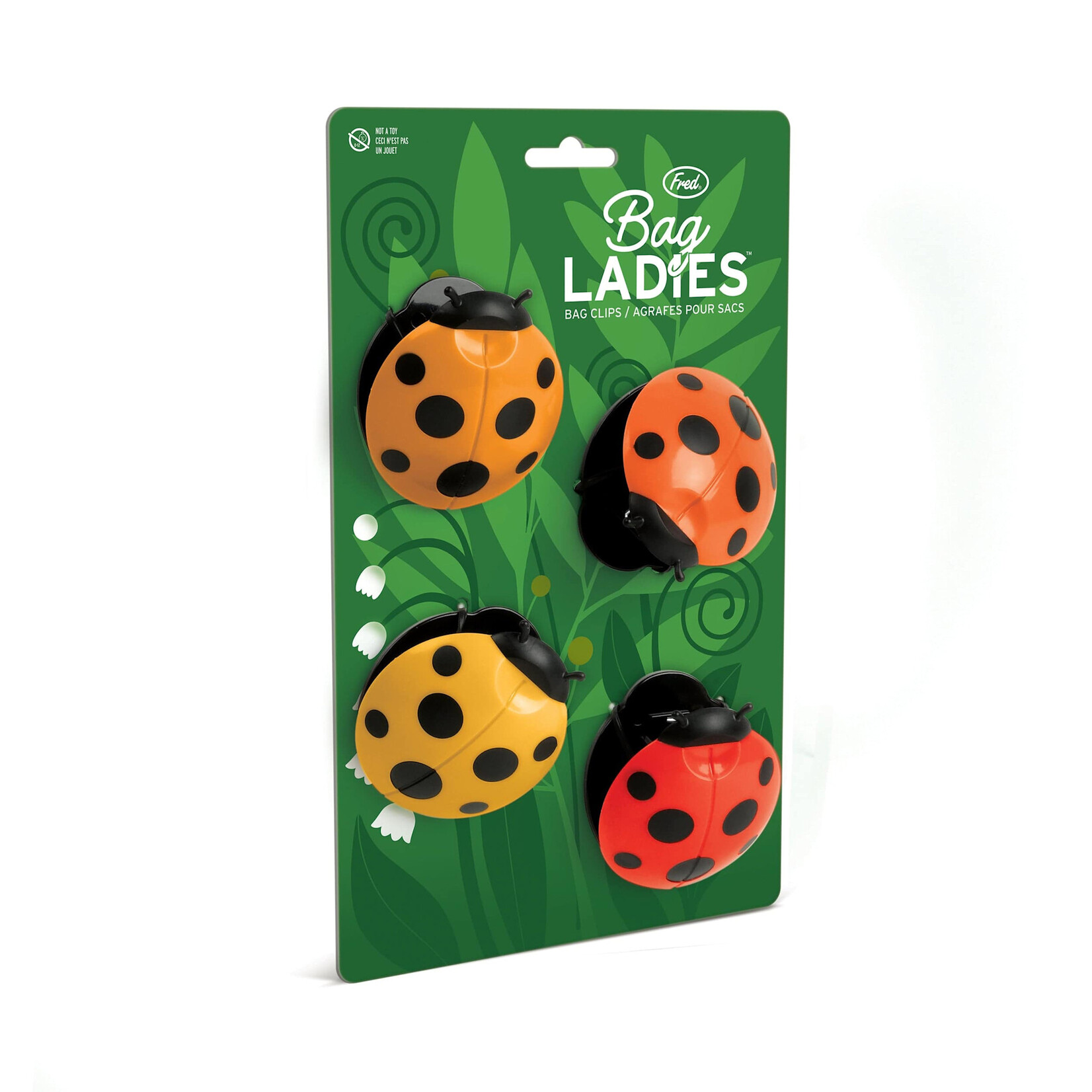 Fred & Friends Bag Ladies - Ladybug Bag Clips - Set of 4 | Fred & Friends