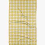 Geometry Lemon Gingham Tea Towel | Geometry