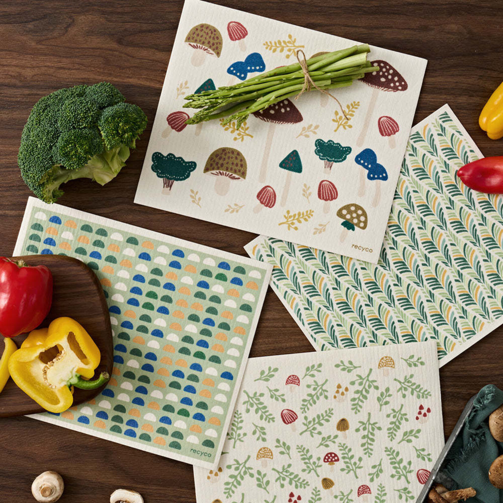 Geometry Mushroom Forest Dishcloth Set | Geometry