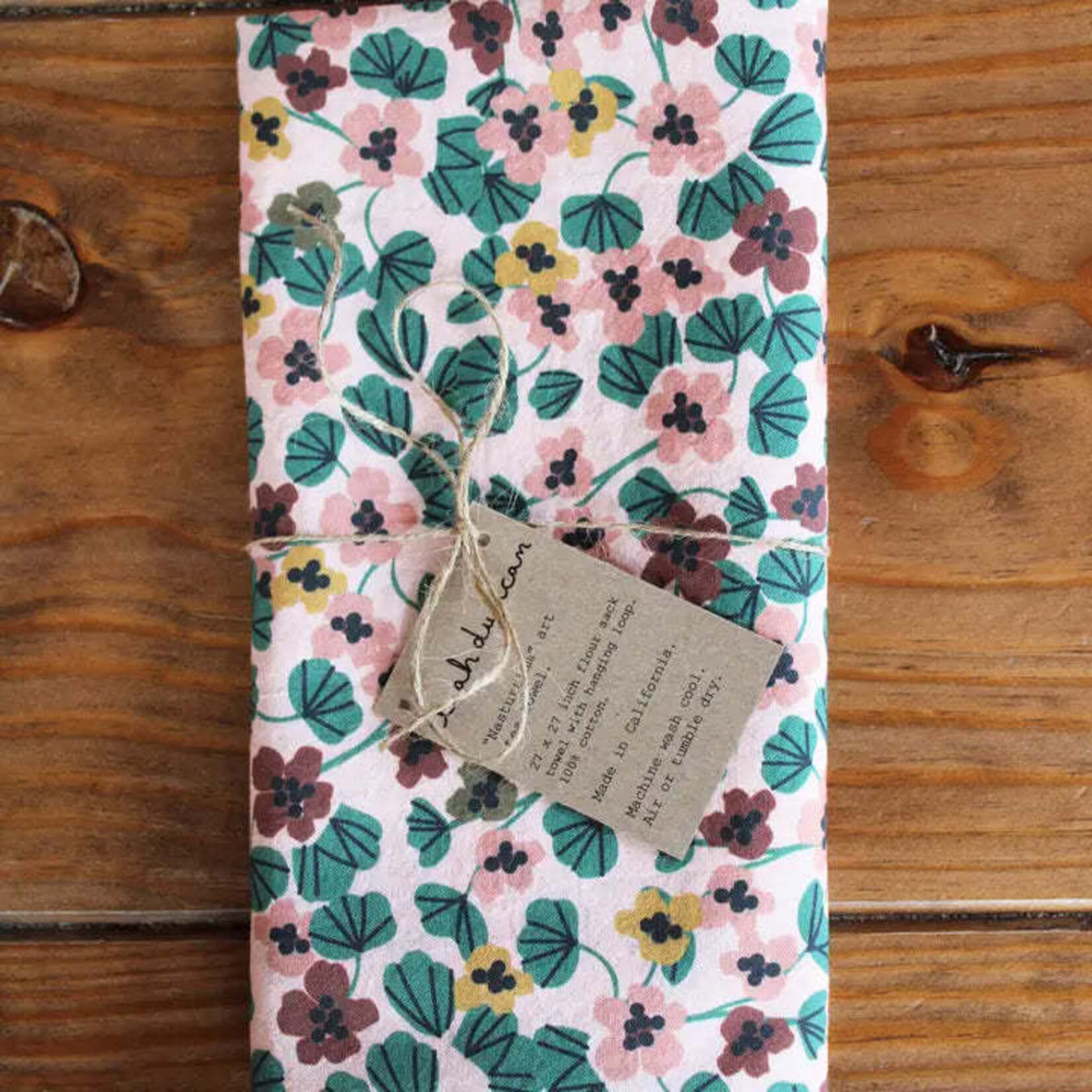 Geometry Nasturtium Garden Tea Towel | Geometry