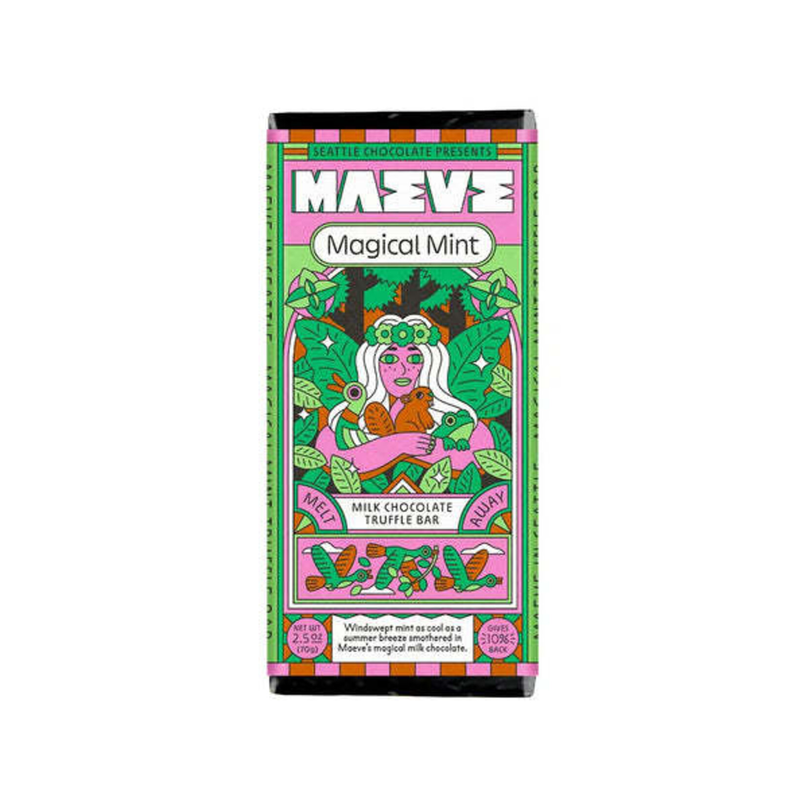 Seattle Chocolate Presents Maeve Spring - Mint Green Thumb Truffle Bar | Seattle Chocolate Presents Maeve