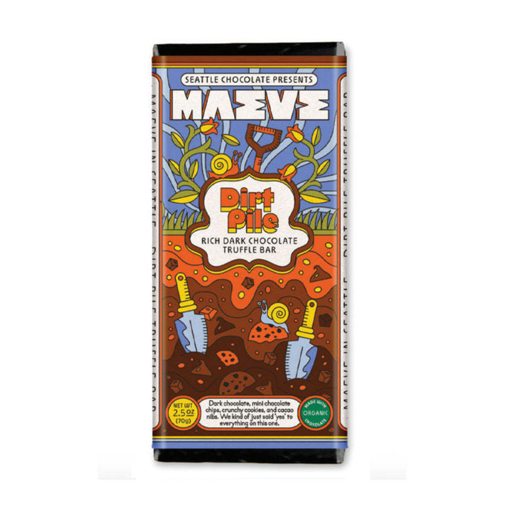 Seattle Chocolate Presents Maeve Spring - Dirt Pile Truffle Bar | Seattle Chocolate Presents Maeve