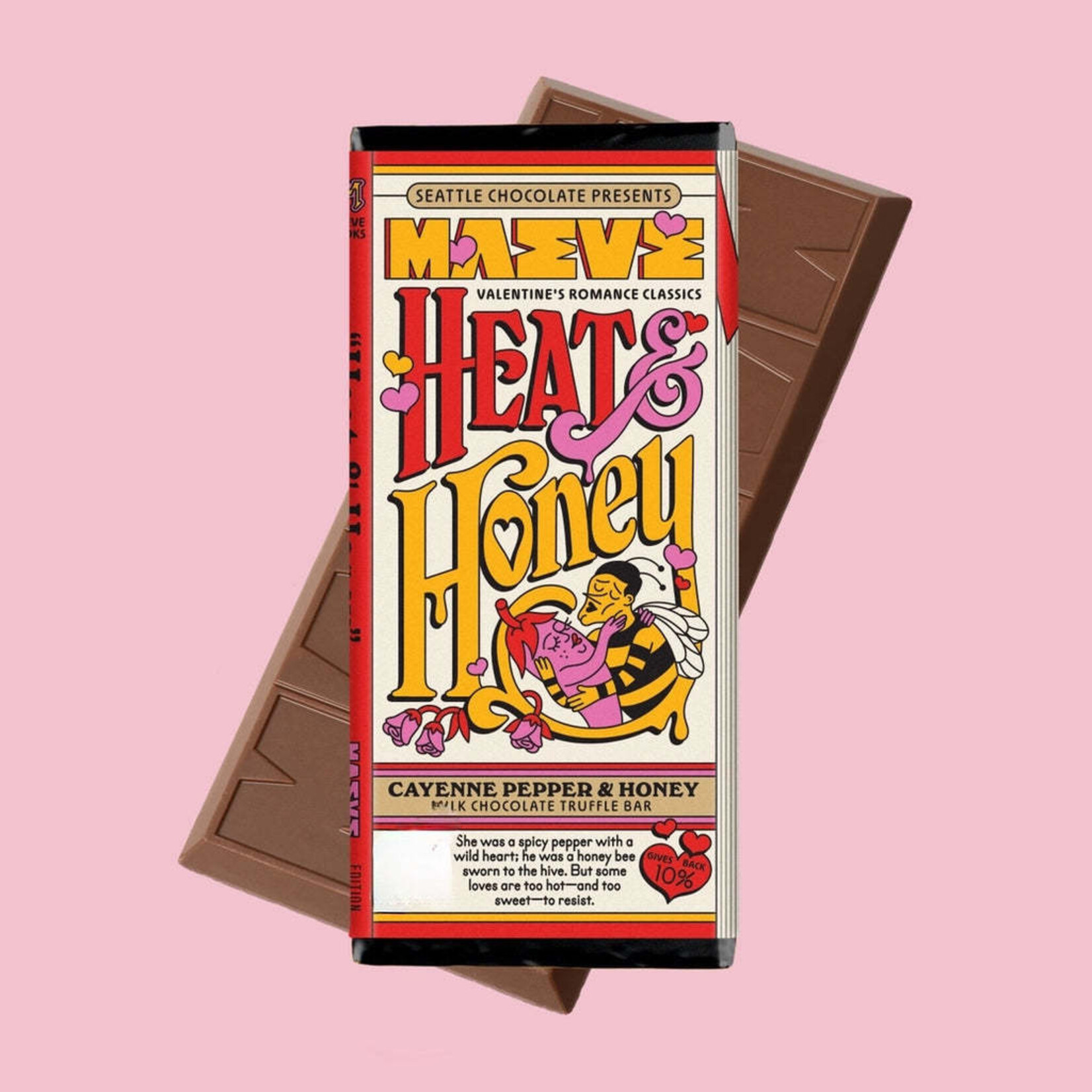 Seattle Chocolate Presents Maeve Valentine's - Heat & Honey Truffle Bar | Seattle Chocolate Presents Maeve
