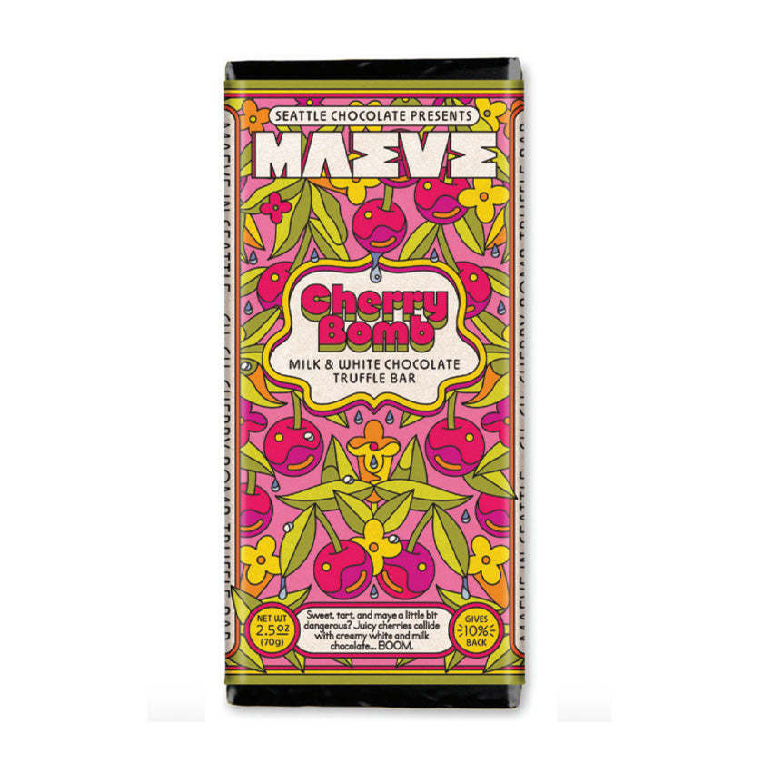 Seattle Chocolate Presents Maeve Spring - Cherry Bomb Truffle Bar