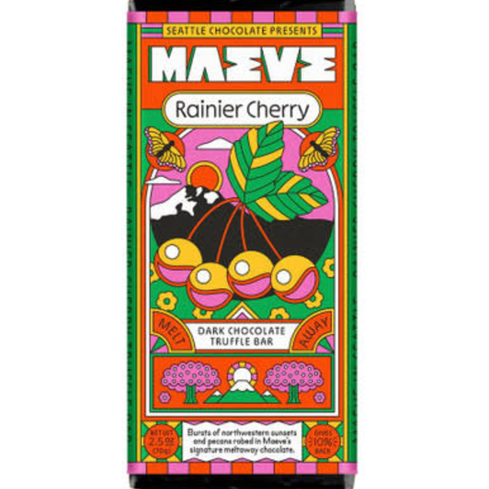 Seattle Chocolate Presents Maeve Spring - Cherry Bomb Truffle Bar | Seattle Chocolate Presents Maeve