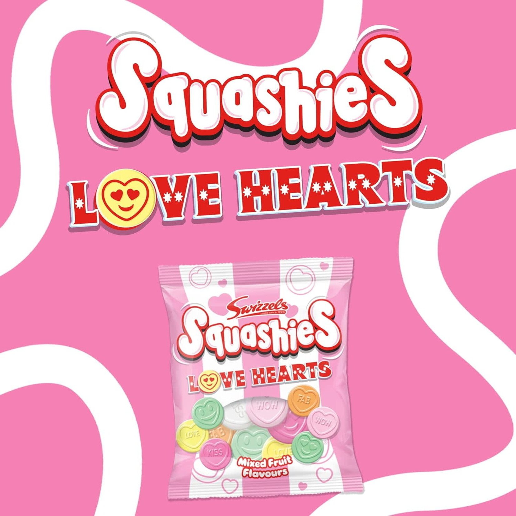 LONG ISLAND CANDY FACTORY Swizzels Squashies Love Hearts Fruit 140g