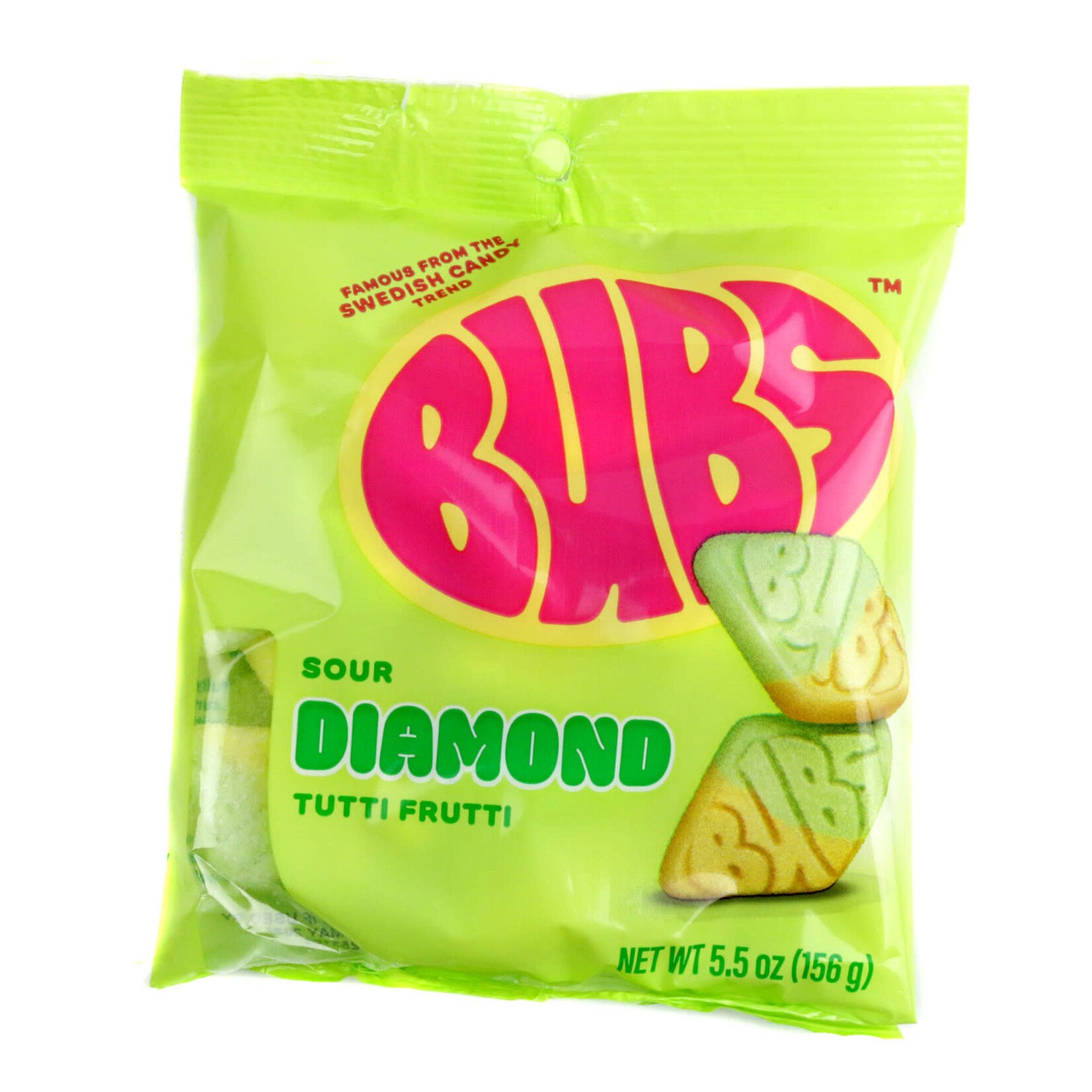 LONG ISLAND CANDY FACTORY Bubs Sour Diamond Tutti Frutti Swedish Gummies 5.5 oz