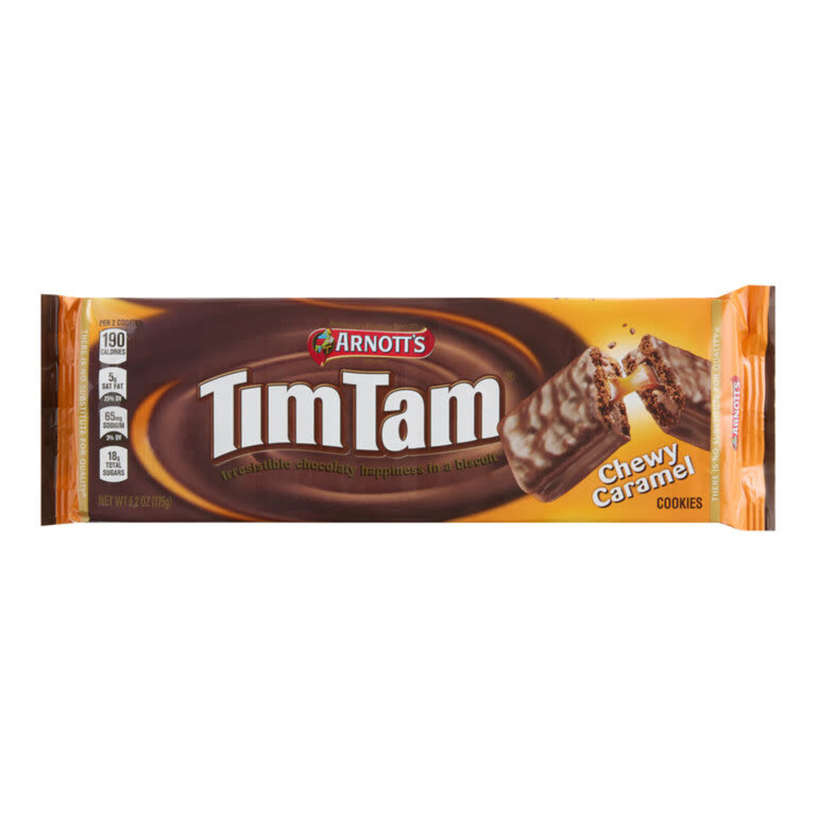 LONG ISLAND CANDY FACTORY Tim Tam Australian Chewy Caramel Cookie Biscuits 6.17 oz
