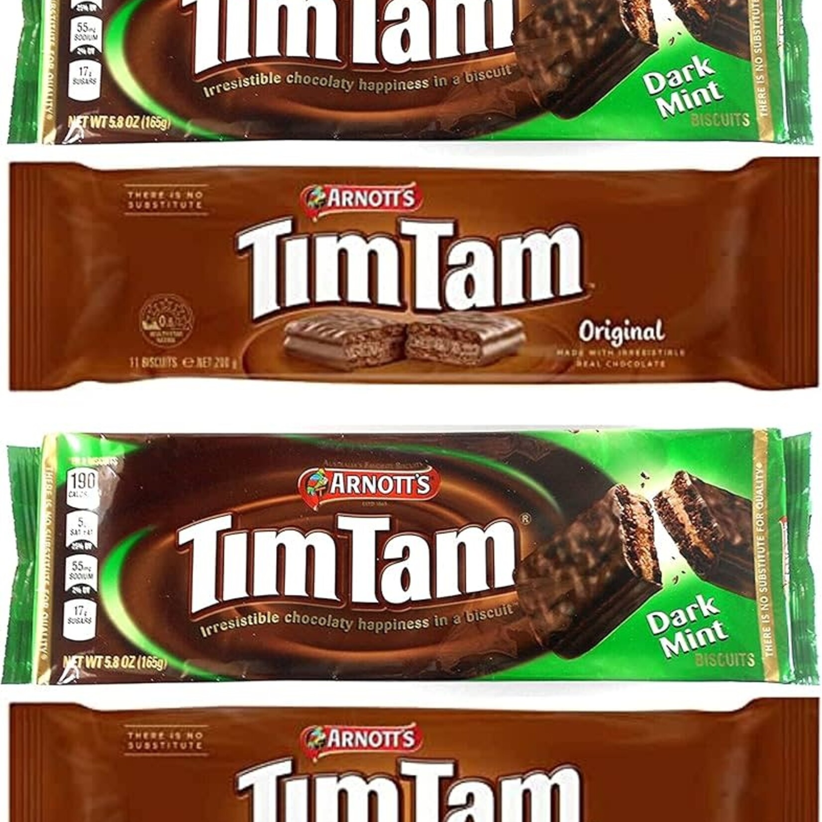 LONG ISLAND CANDY FACTORY Tim Tam Australian Dark Chocolate Cookie Biscuits 5.75 oz
