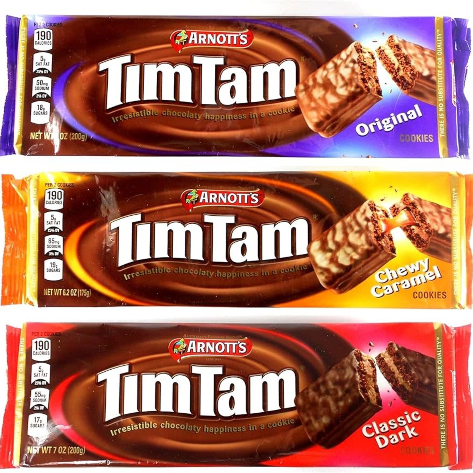 LONG ISLAND CANDY FACTORY Tim Tam Australian Sweet Salty Chocolate Cookie Biscuits 5.75 oz