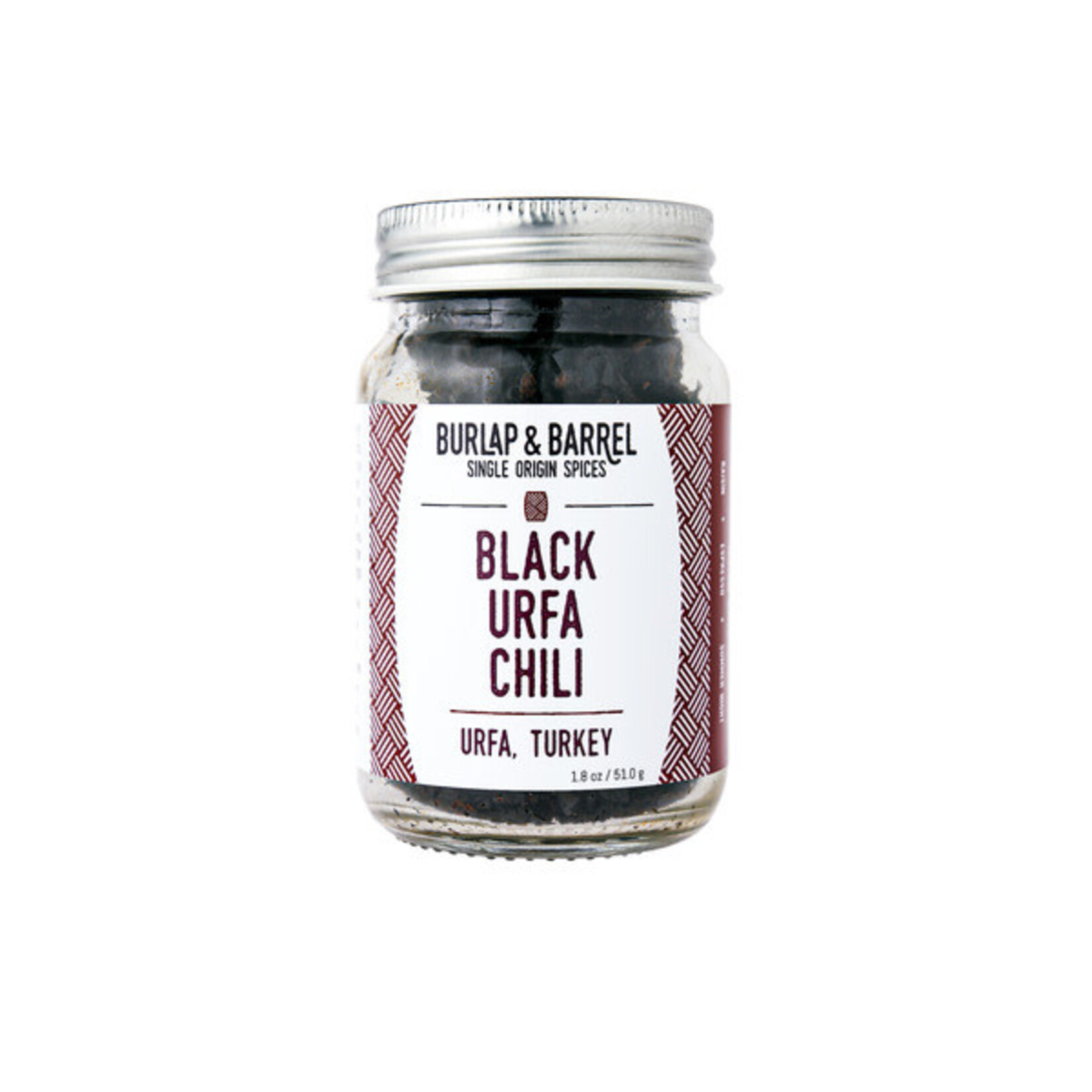 Burlap & Barrel Black Urfa Chili (Urfa biber) - Single Origin Spice | 1.8 oz glass jar | Burlap & Barrel