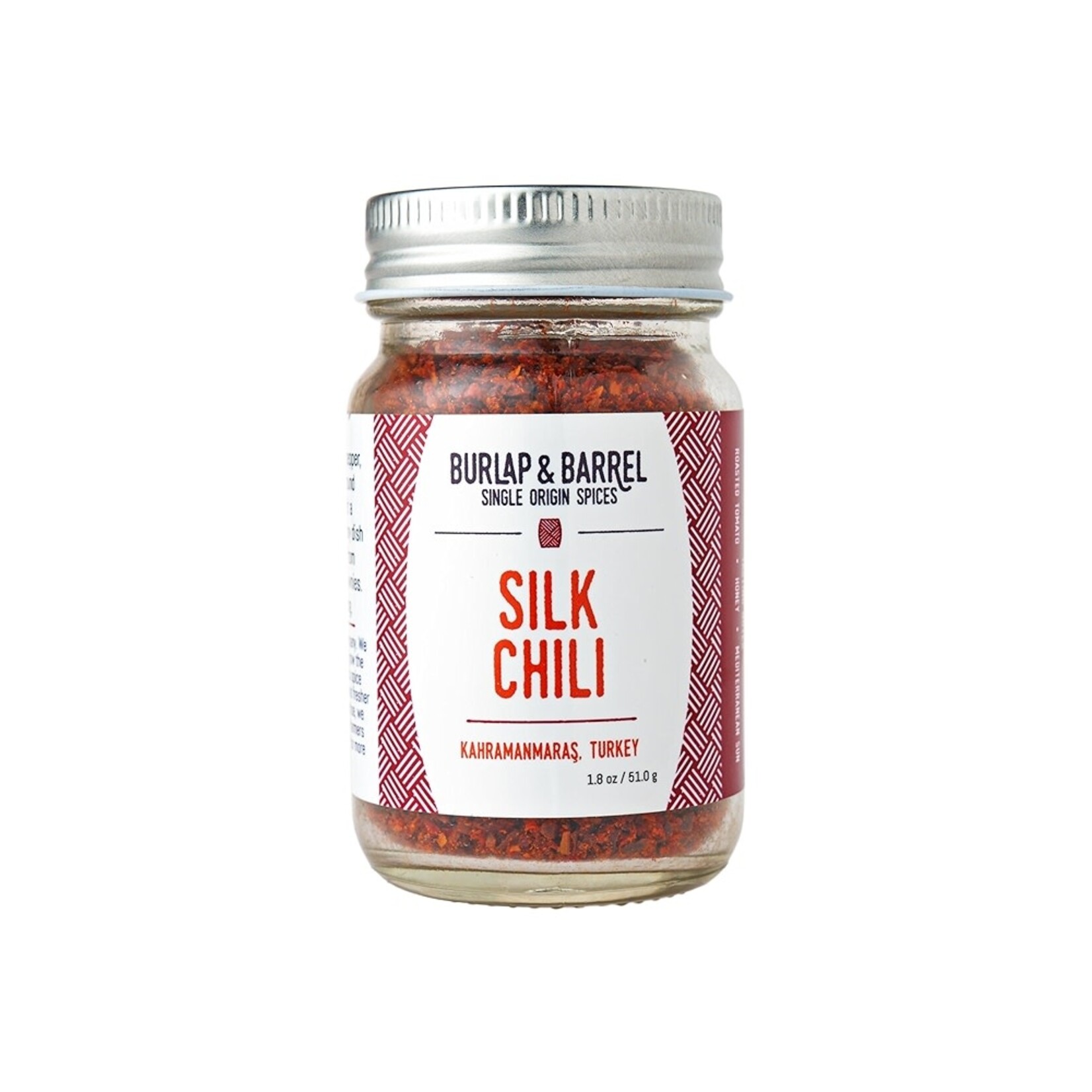 Burlap & Barrel Silk Chili Flakes (Aleppo Pepper) - Single Origin Spice | 1.8 oz glass jar | Burlap & Barrel