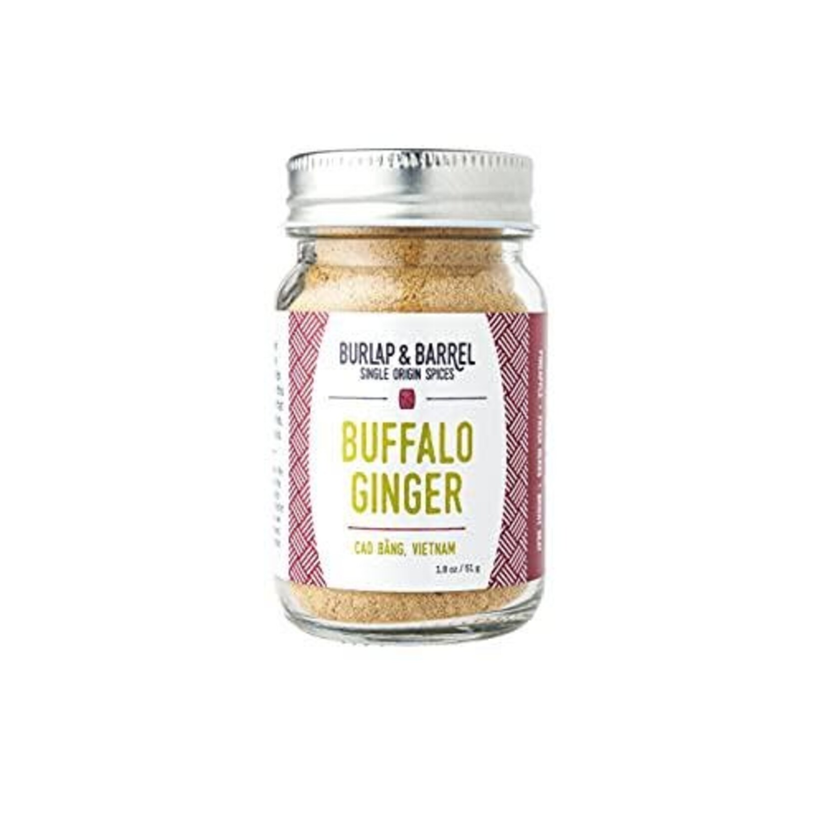 Burlap & Barrel Buffalo Ginger - Single Origin Spice & Seasoning | 1.8 oz glass jar | Burlap & Barrel