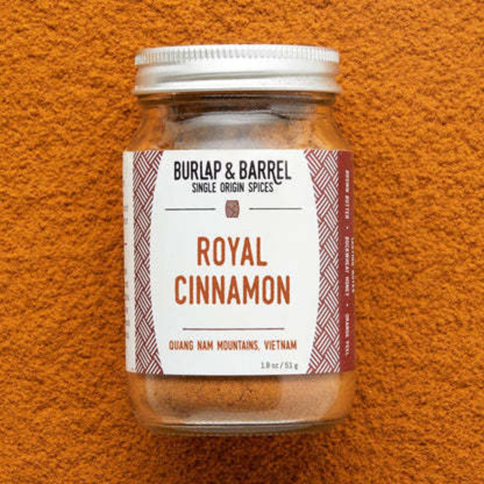 Burlap & Barrel Royal Cinnamon (Saigon cinnamon, Vietnamese cinnamon) Spice | 1.8 oz glass jar | Burlap & Barrel