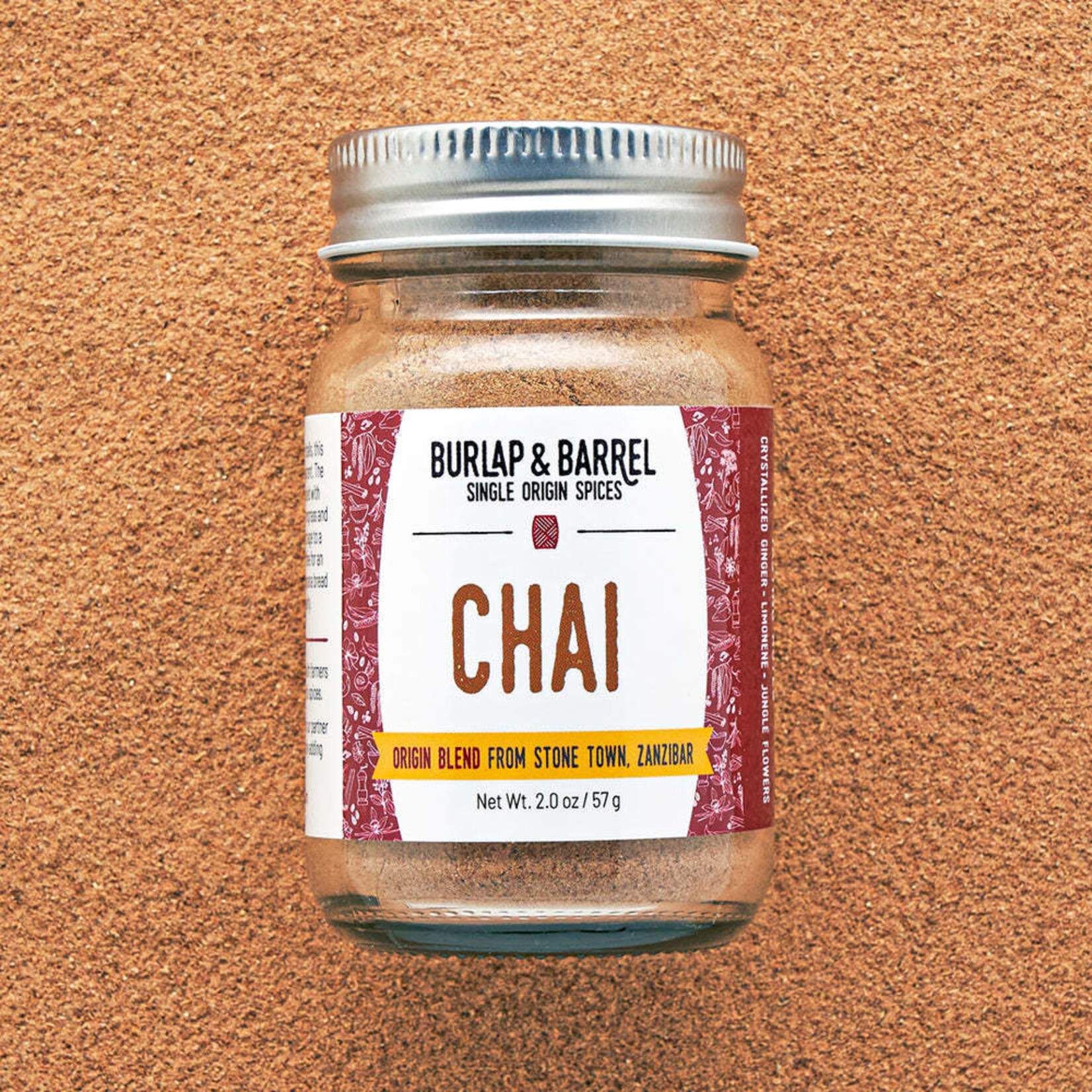 Burlap & Barrel Chai - Single Origin Spice Blend | 2.0 oz glass jar | Burlap & Barrel
