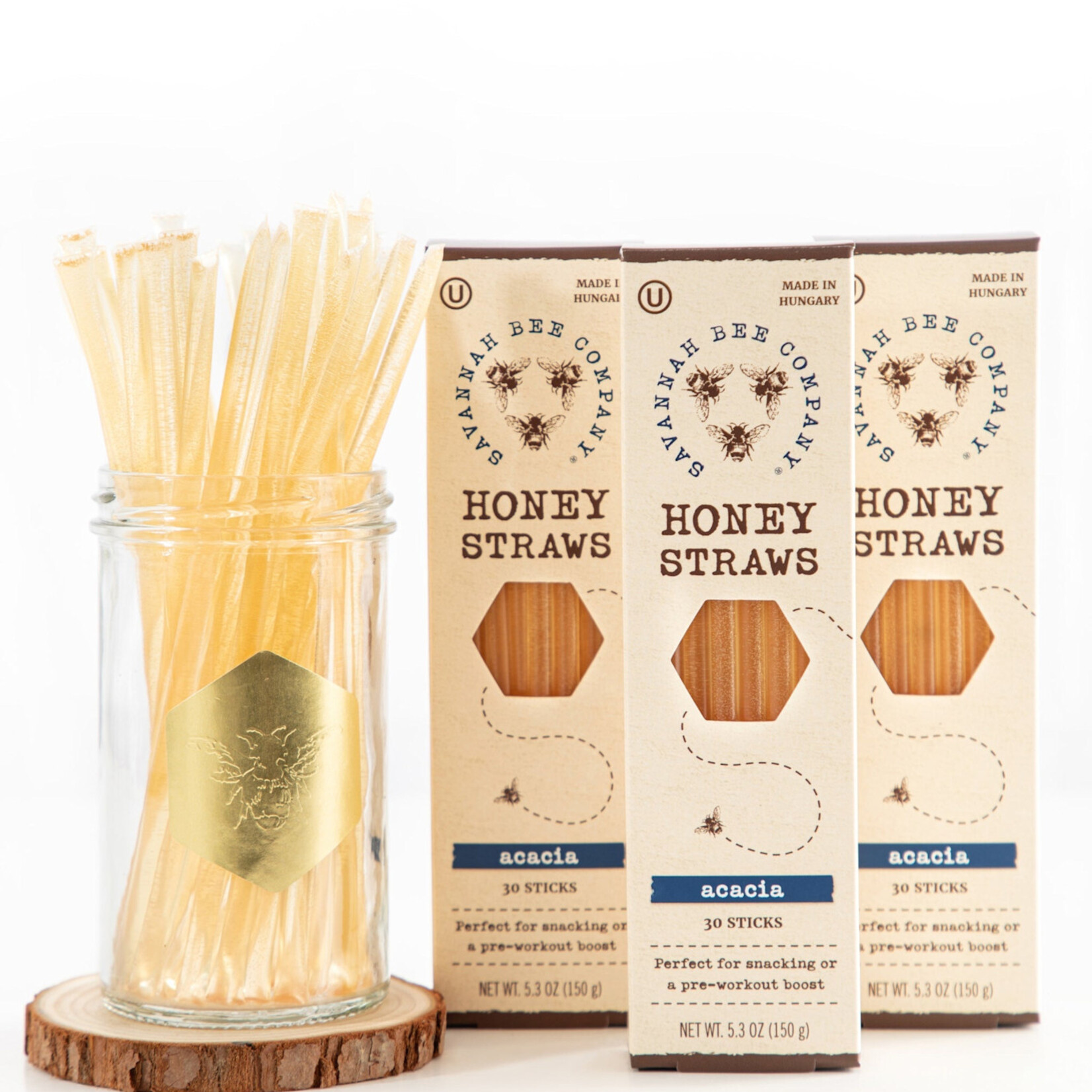Savannah Bee Company Honey Straw 12 Pack | Savannah Bee Company