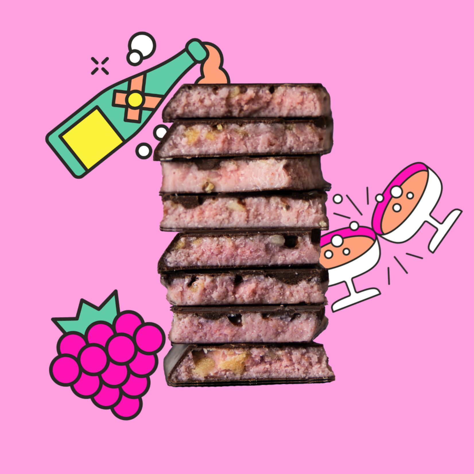 Seattle Chocolate Presents Maeve Sip Sip Hooray Truffle Bar | Seattle Chocolate Presents Maeve