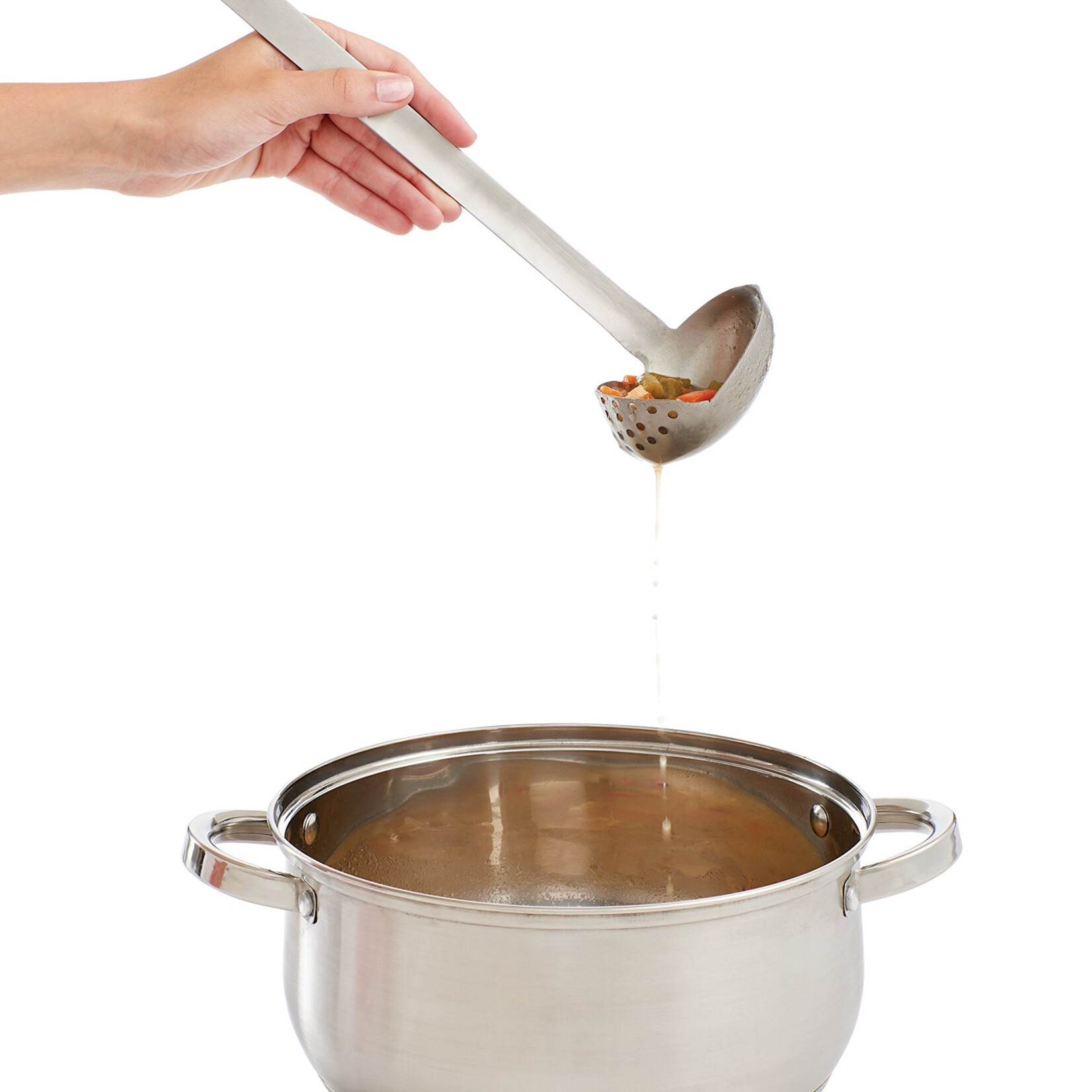 Harold Import Co. STRAINING LADLE SS 12.5" | Harold Import Co
